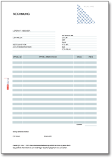 Rechnung Kleinunternehmer ohne Mehrwertsteuer Excel