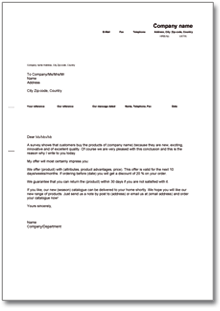 Allgemeiner Werbebrief Englisch/Deutsch Word