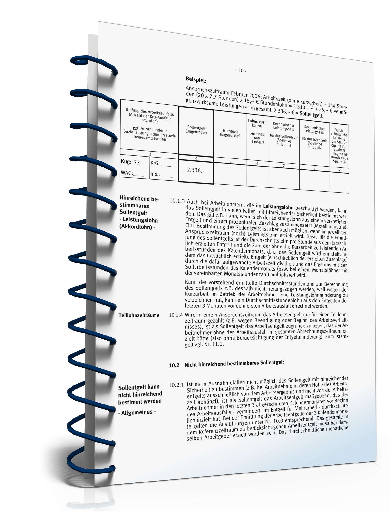 Hinweise zum Antrag Kurzarbeitergeld PDF. Seite: 10