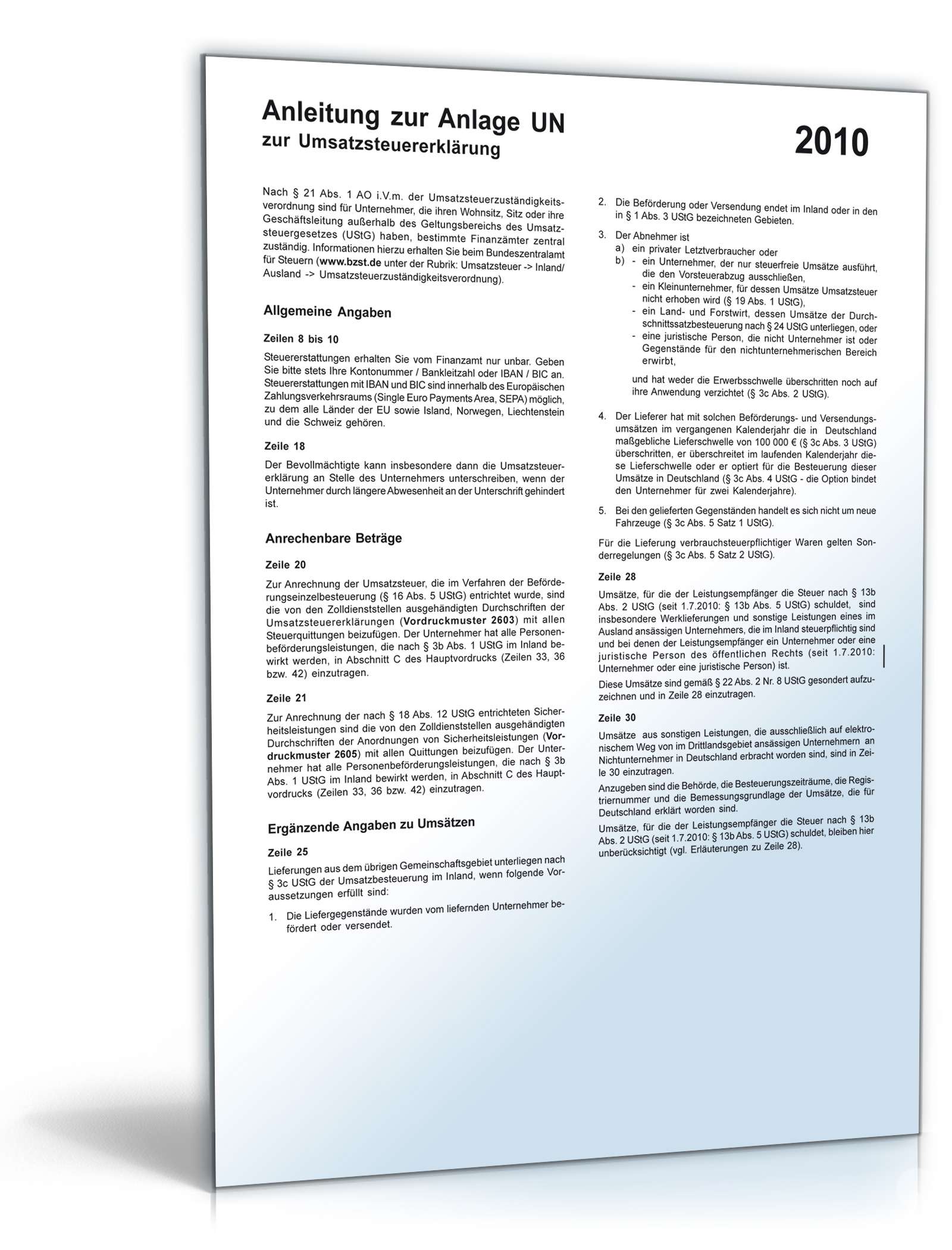 Anlage UN und Anlage UR PDF. Seite: 8