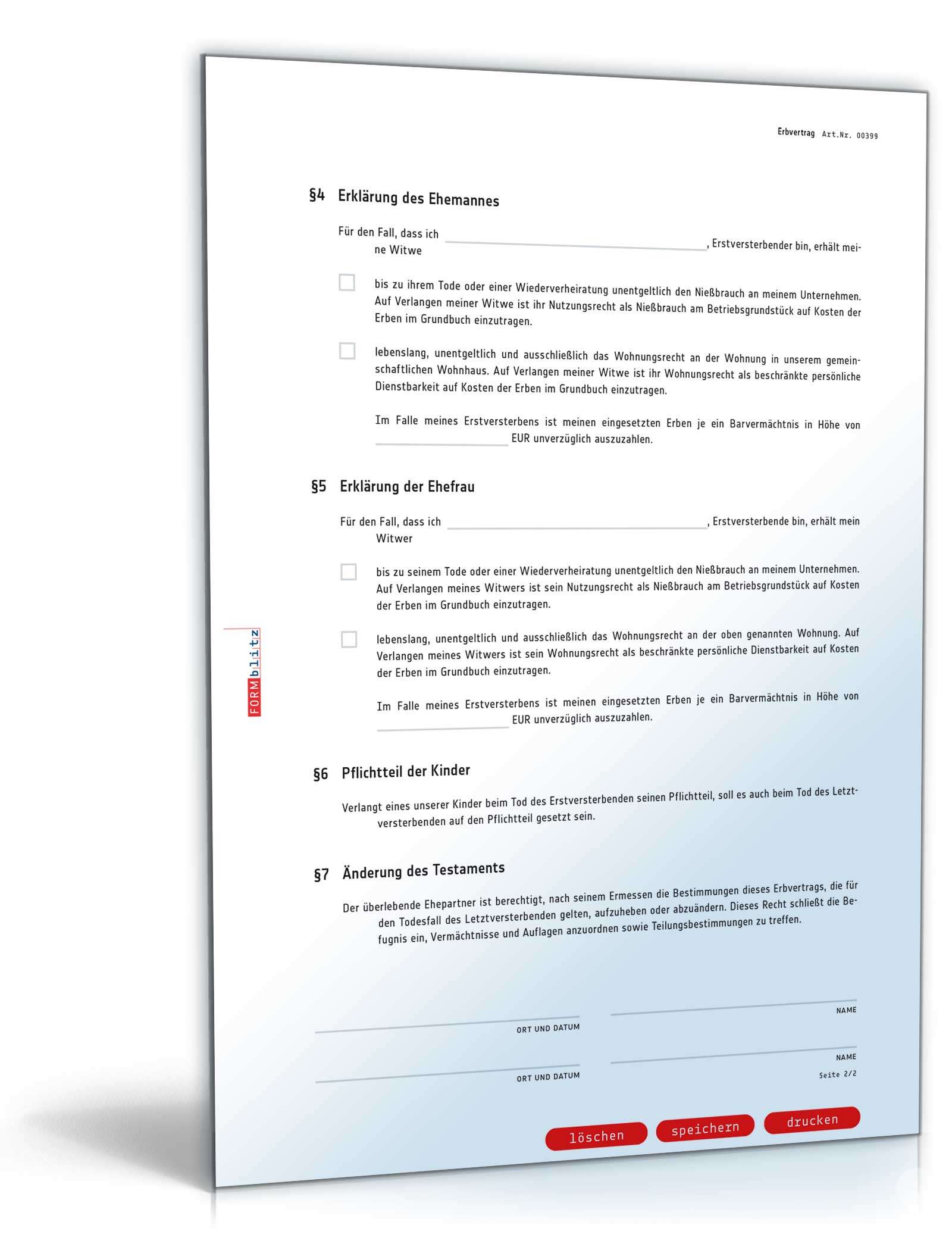 Erbvertrag Ehepartner PDF. Seite: 2