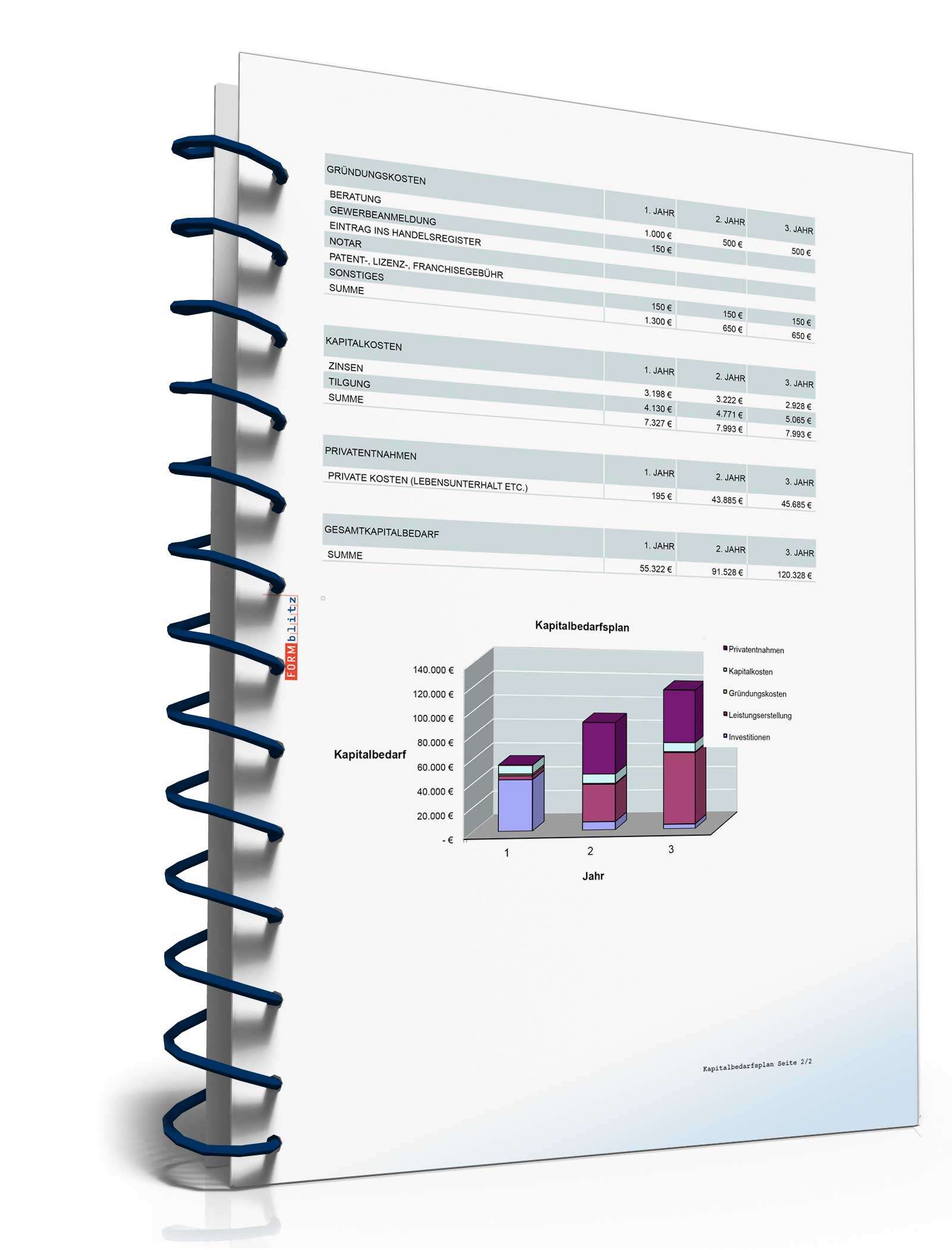 Businessplan Verlagsvertretung Excel. Seite: 8