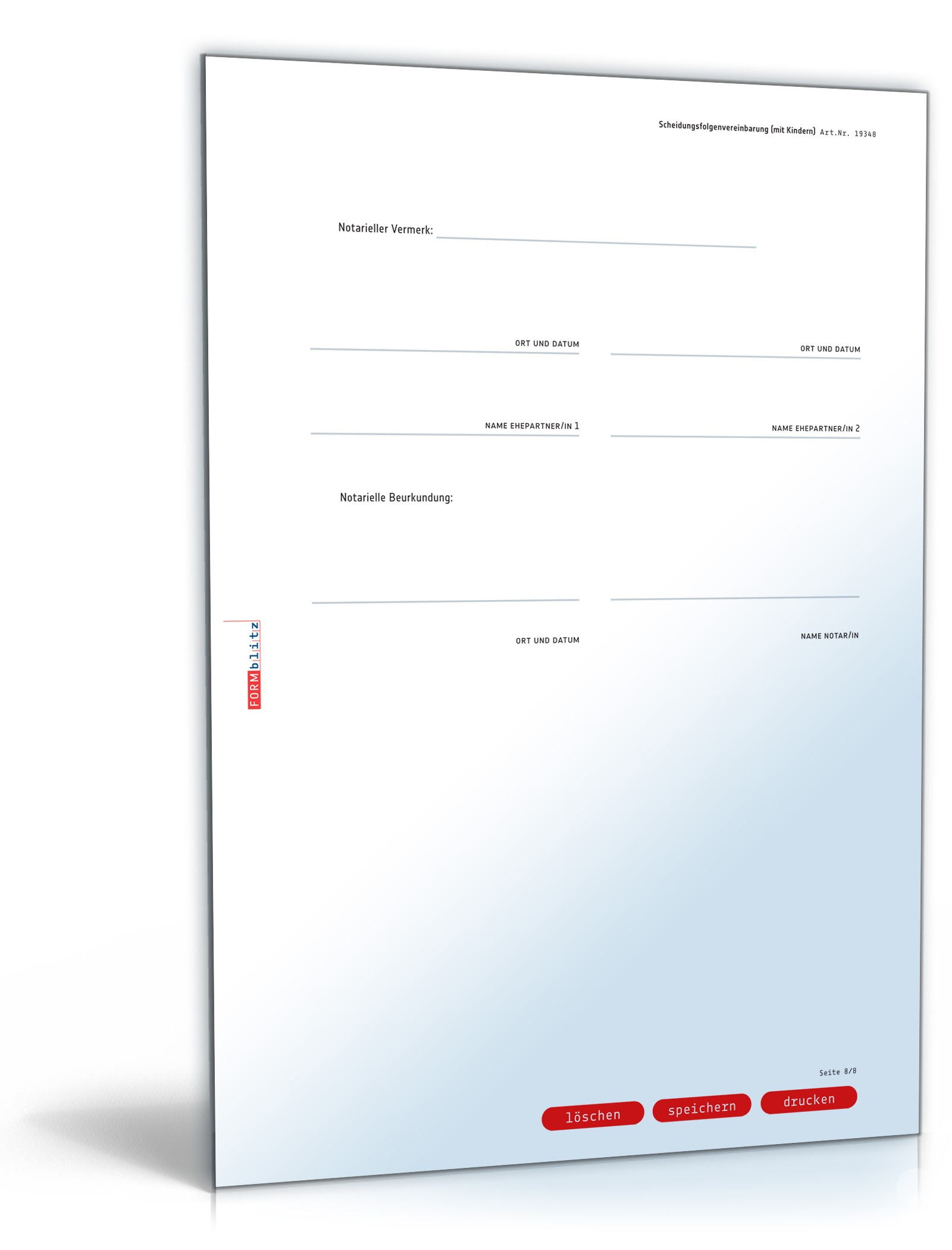 Scheidungsfolgenvereinbarung Eheleute mit Kinder PDF. Seite: 8