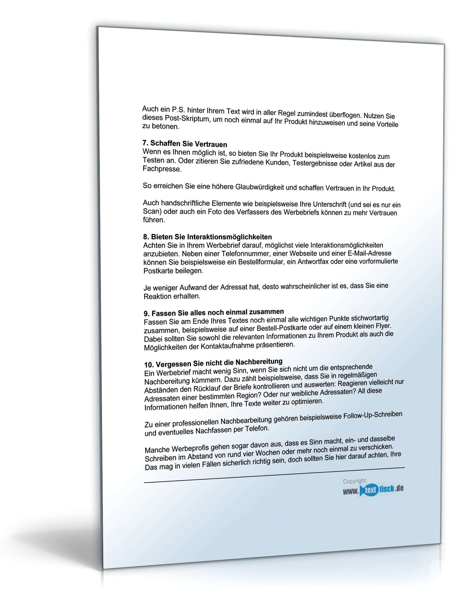 Werbebrief für eine Unternehmensberatung PDF. Seite: 6