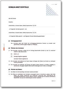 Domain-Nutzungsvertrag Word