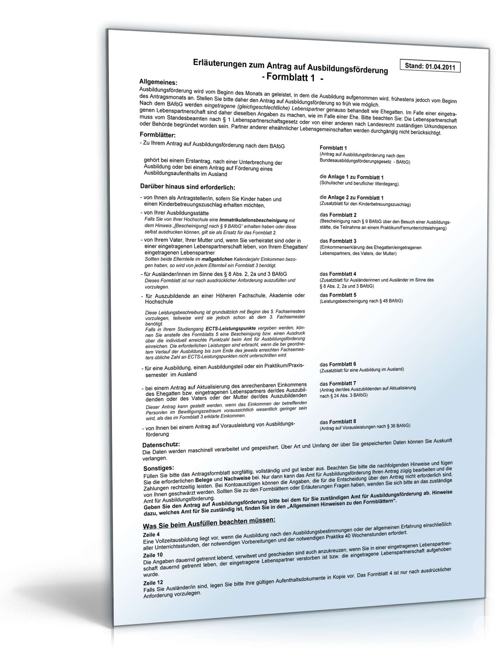 Antrag auf Ausbildungsförderung PDF. Seite: 5