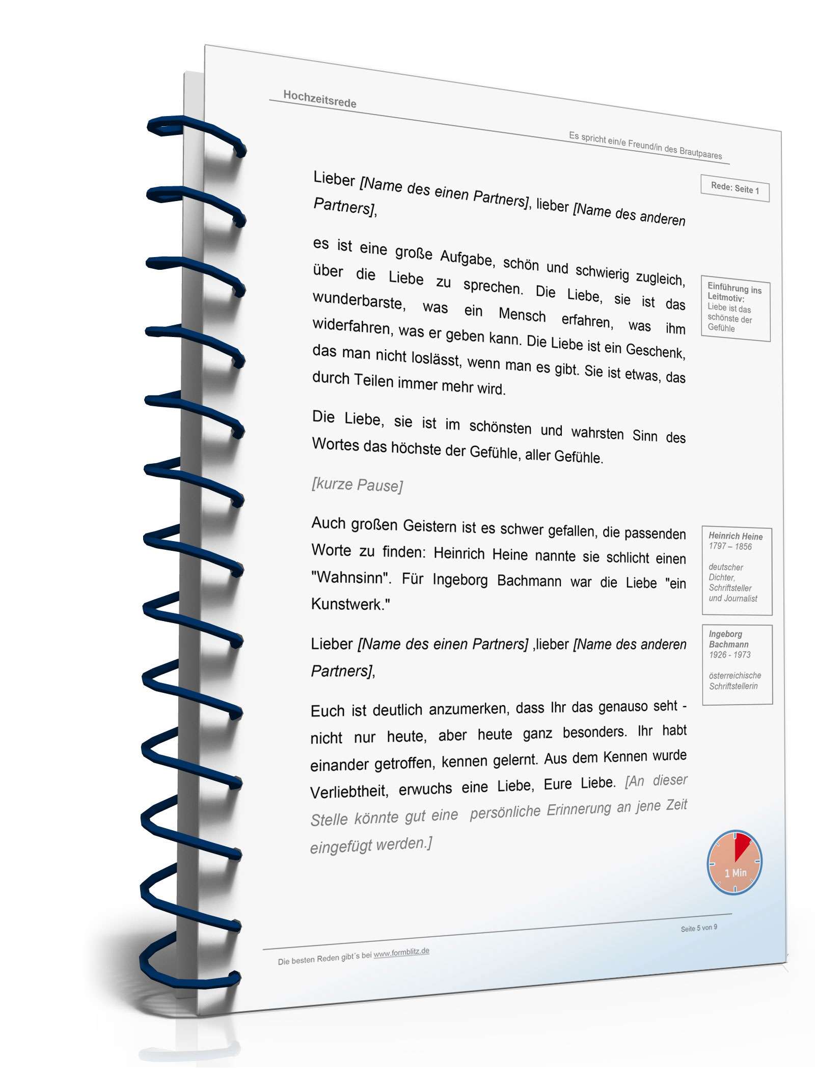 Rede zur Eintragung einer Lebenspartnerschaft Word. Seite: 5