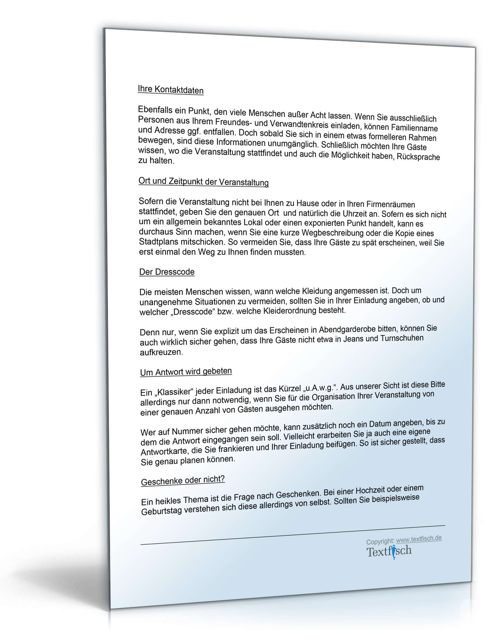 Einladung Geburtstag Geschäftspartner Word. Seite: 4