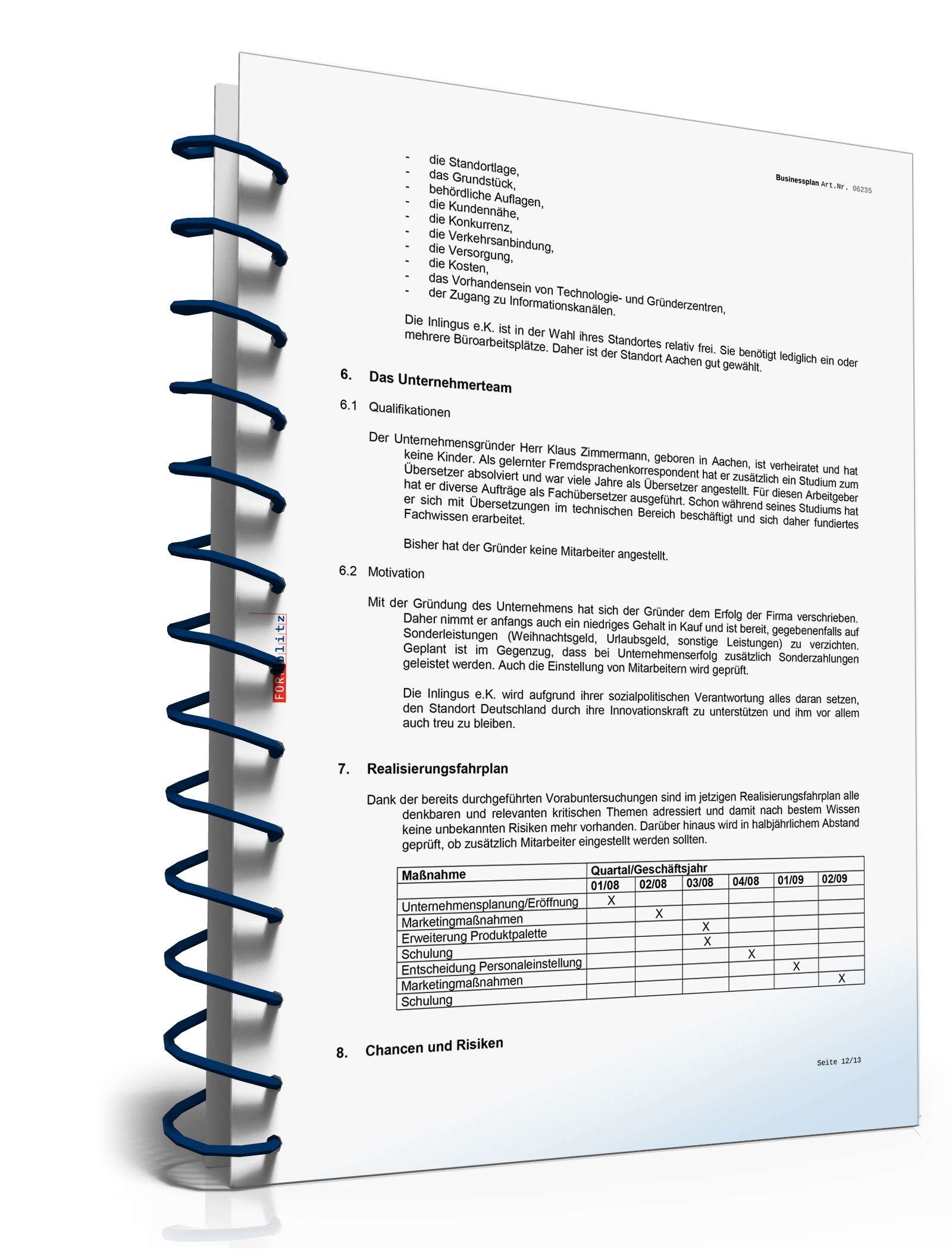 Businessplan Übersetzungsbüro Excel. Seite: 15