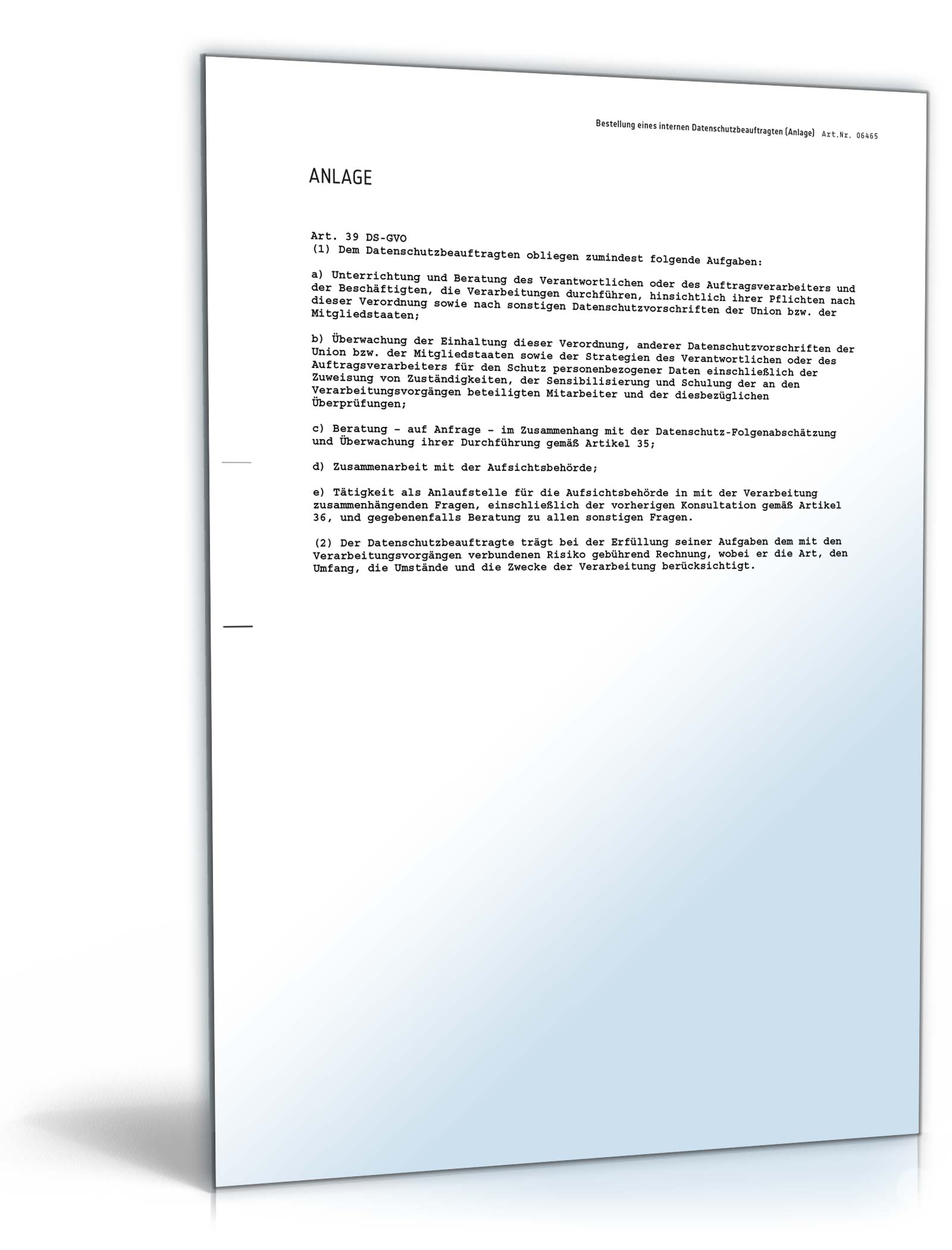 Bestellung Datenschutzbeauftragter nach DSGVO PDF. Seite: 2