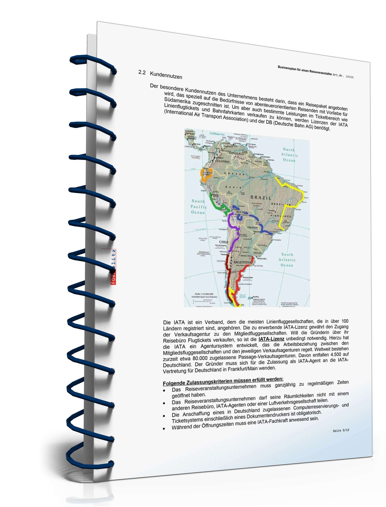 Businessplan Reiseveranstalter Excel. Seite: 8