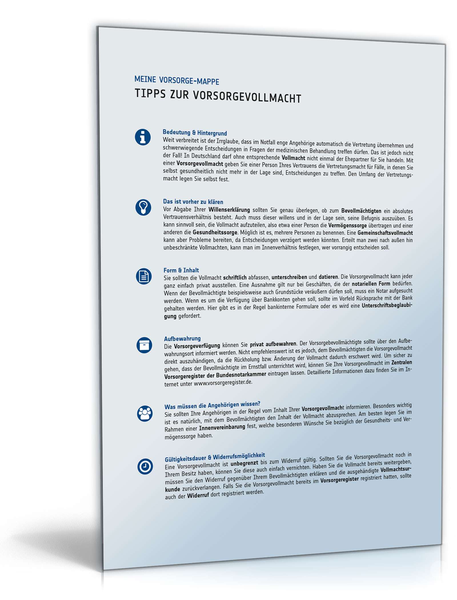 Vorsorgevollmacht PDF. Seite: 5