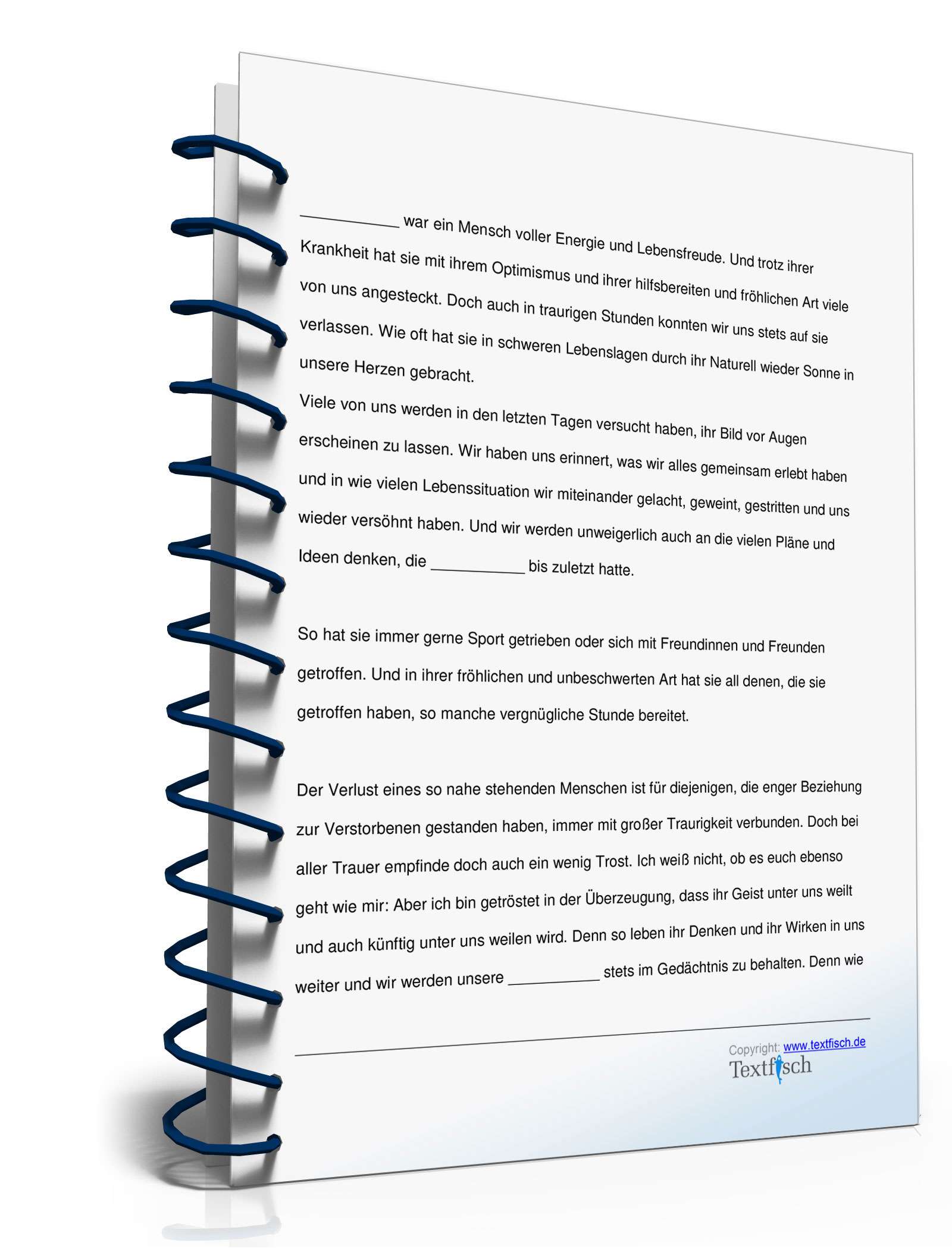 Trauerrede für die verstorbene Tochter nach Krankheit  PDF. Seite: 3