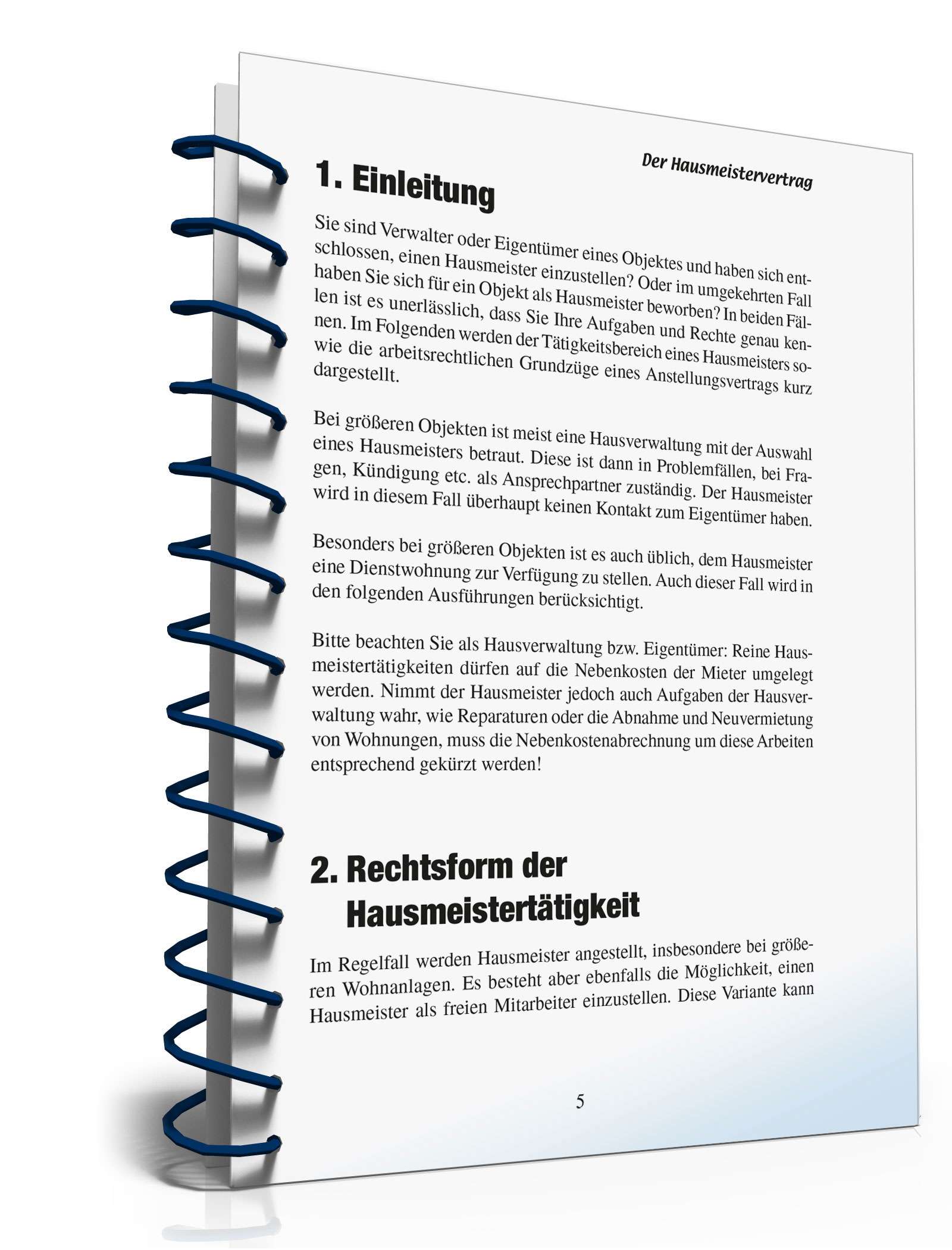 Ratgeber Hausmeistervertrag PDF. Seite: 4