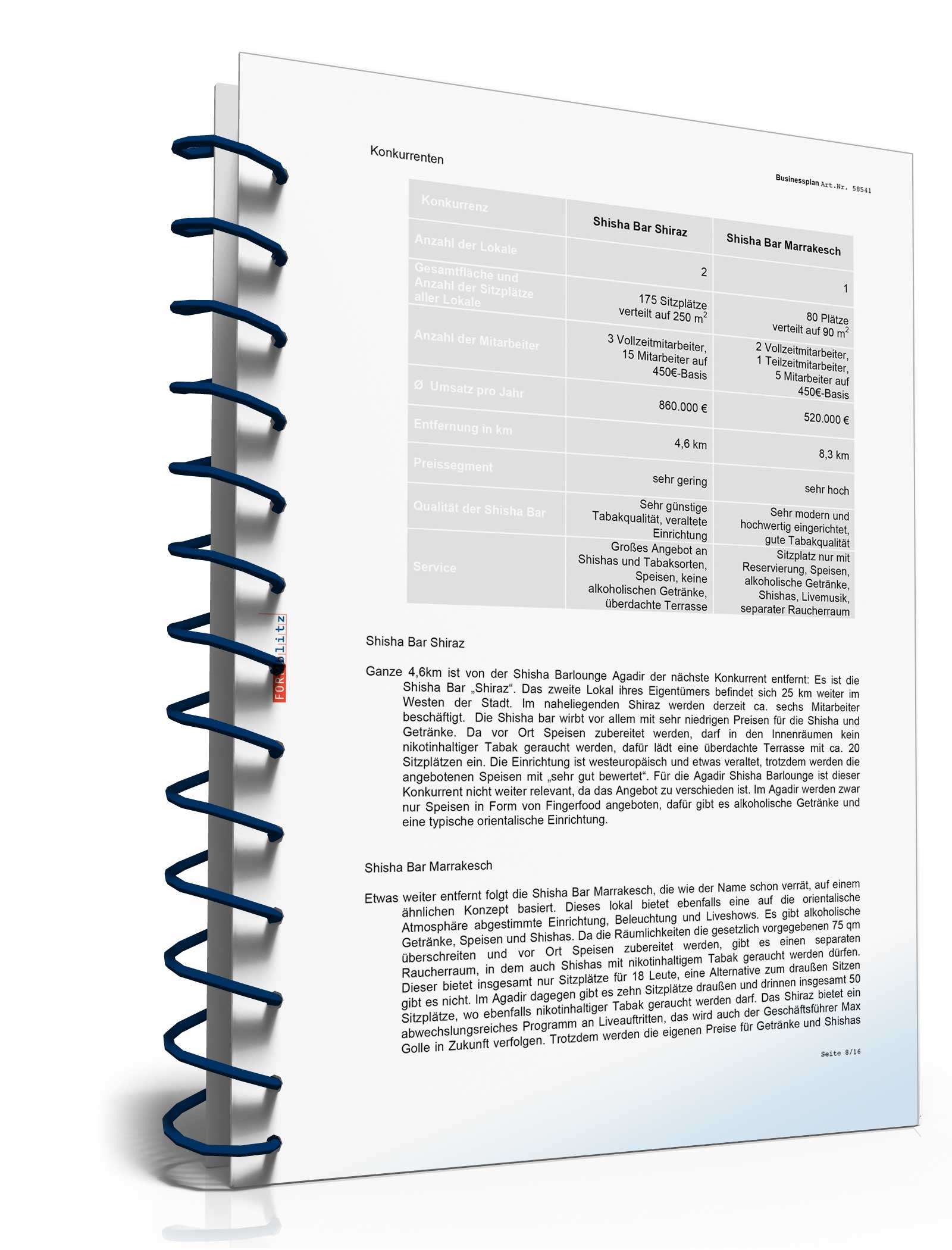 Businessplan Shisha Bar Excel. Seite: 6