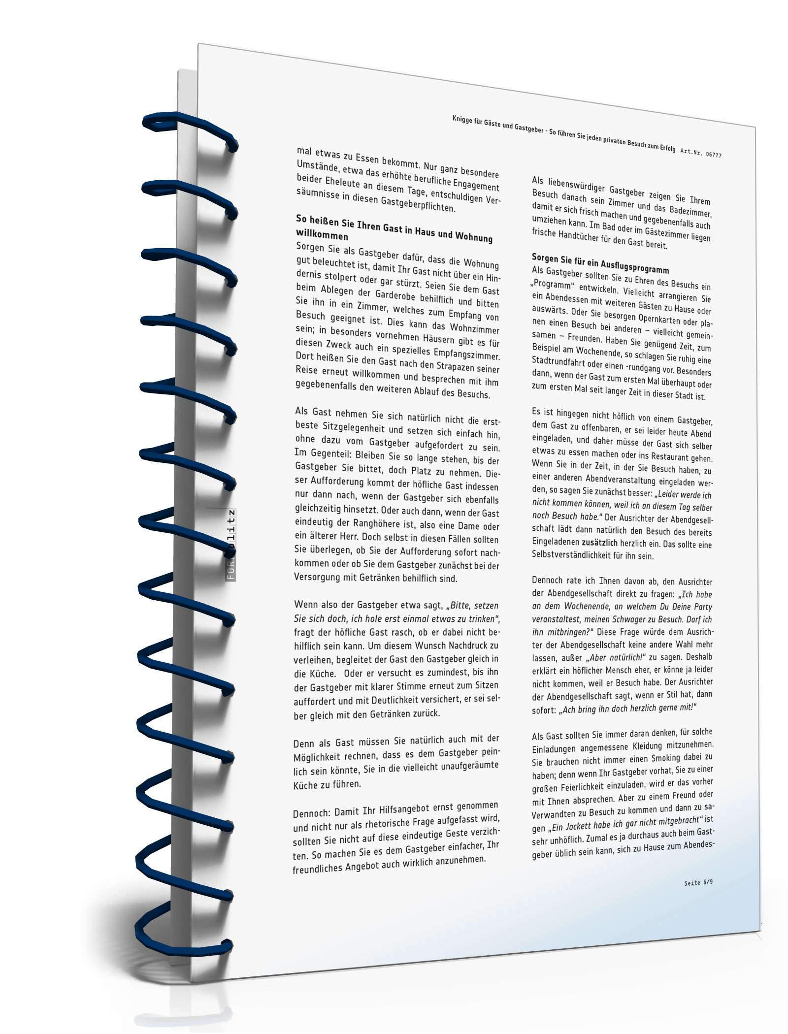 Knigge für Gäste und Gastgeber PDF. Seite: 7