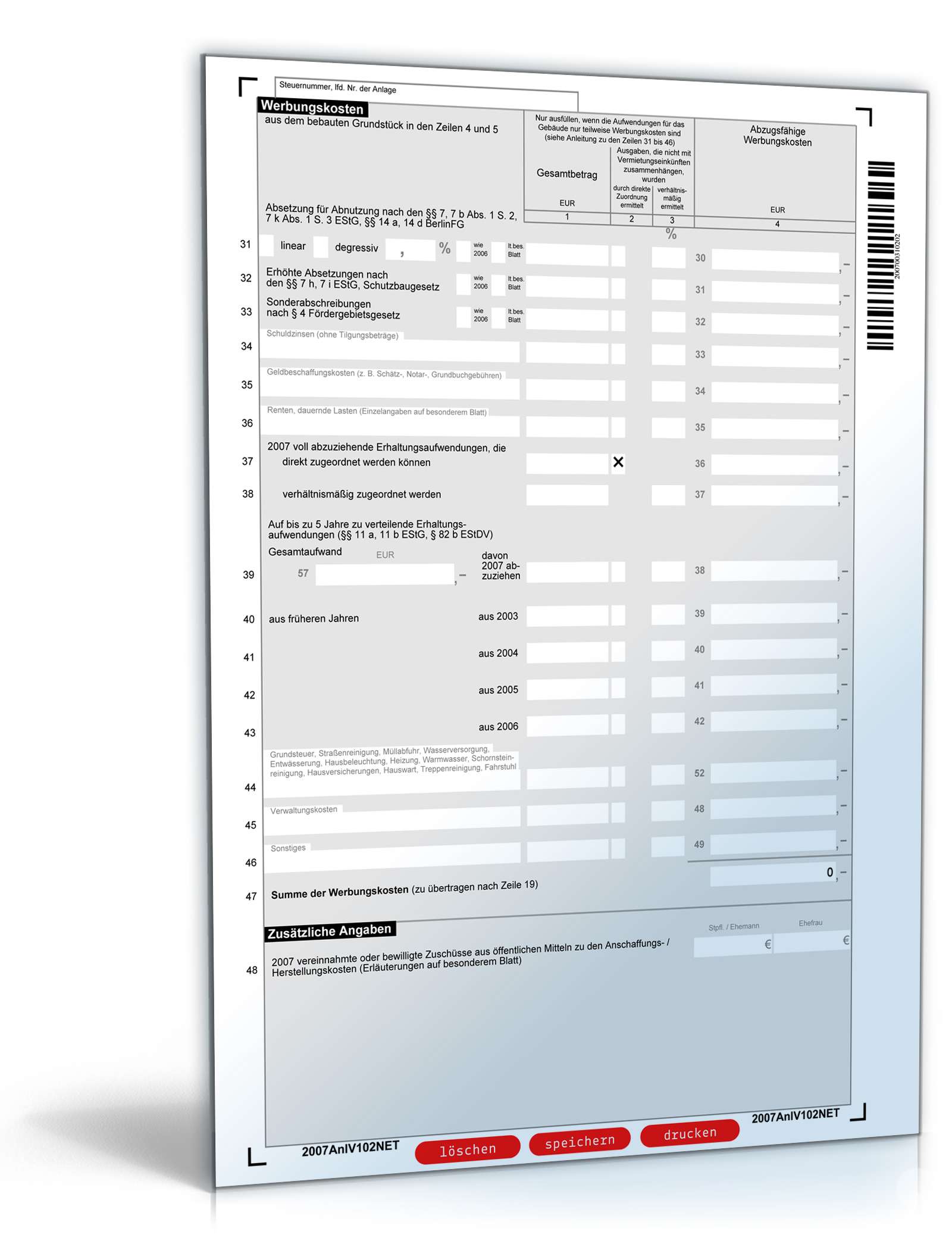 Anlage V 2007 PDF. Seite: 2