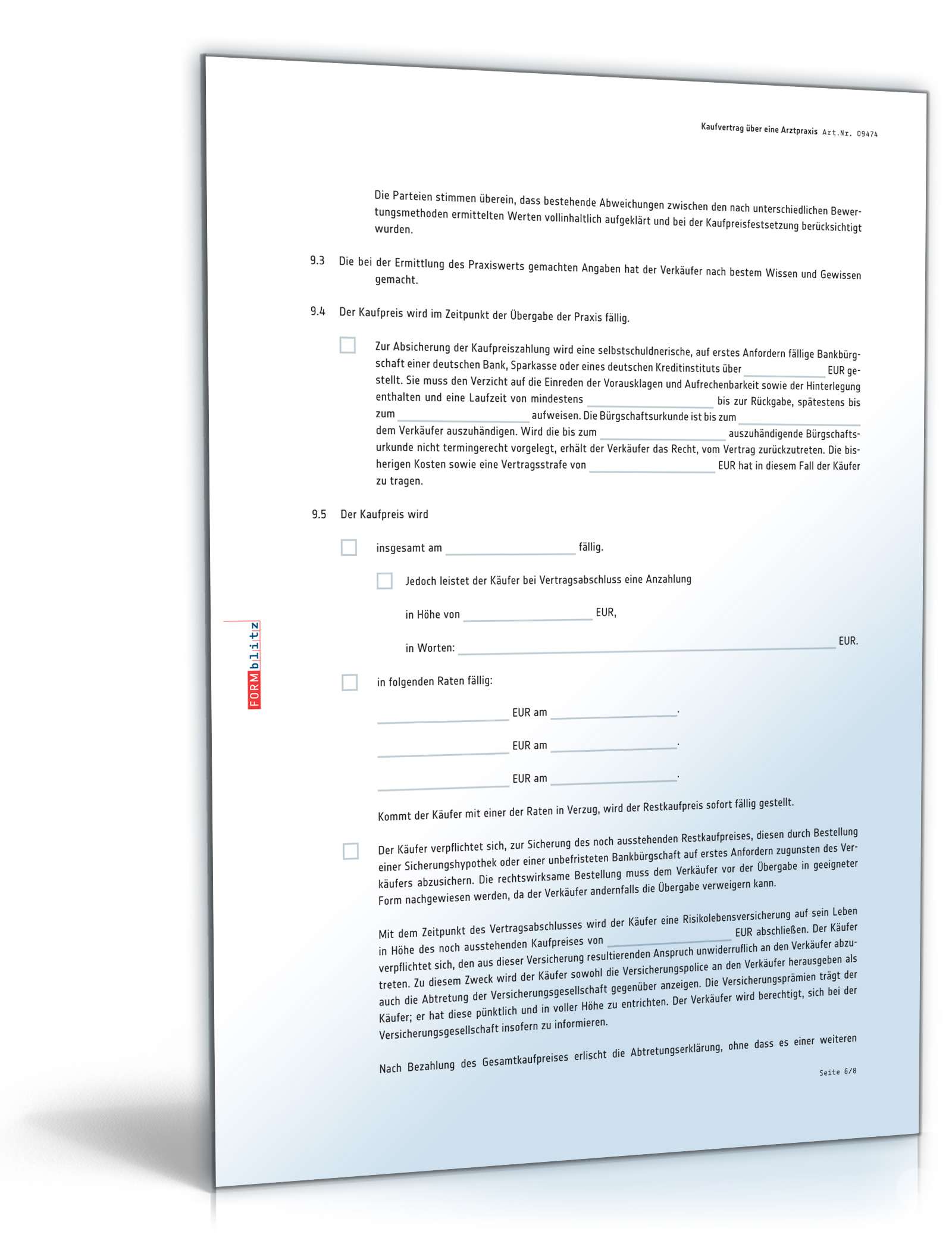 Kaufvertrag Praxis PDF. Seite: 6