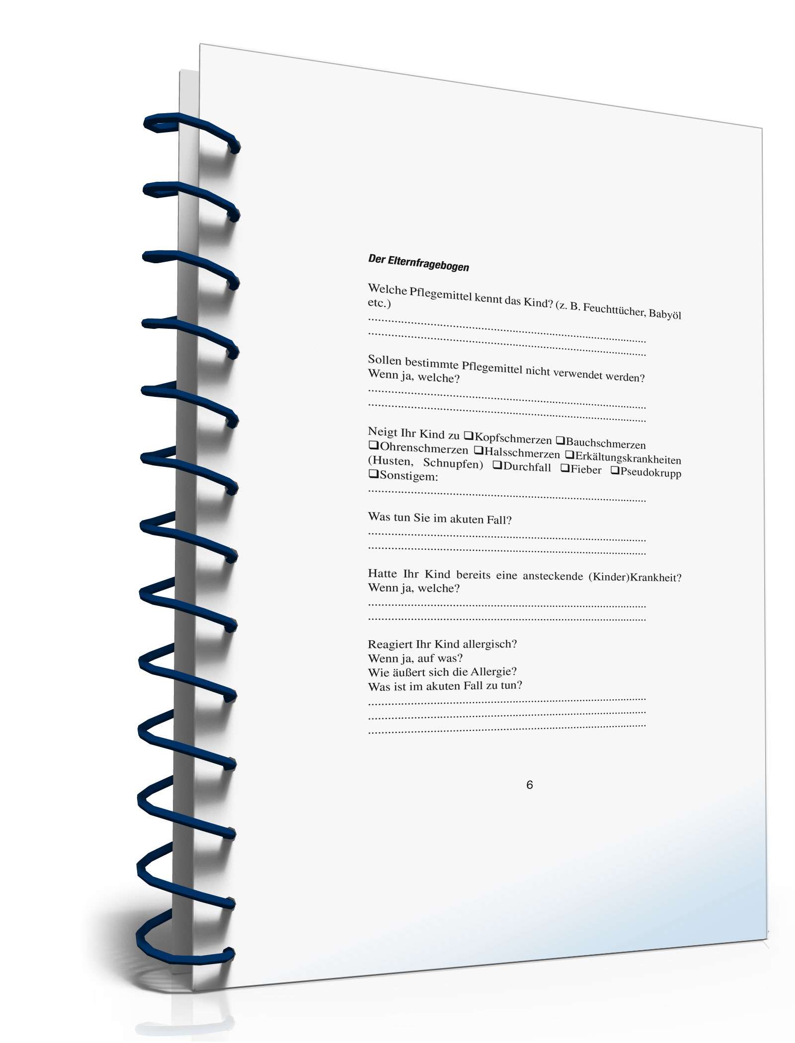 Elternfragebogen Kinderbetreuung PDF. Seite: 6