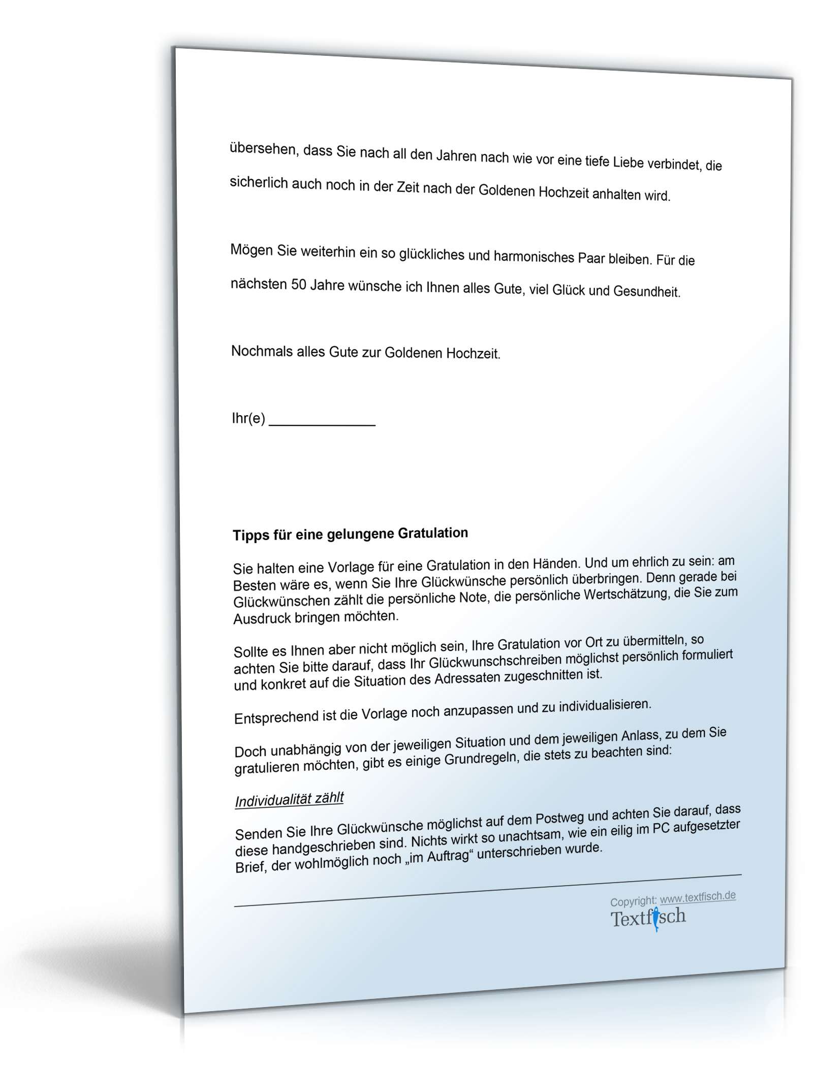 Gratulation goldene Hochzeit Word. Seite: 3