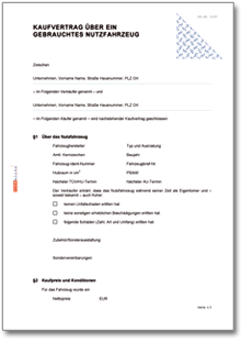 Kaufvertrag Nutzfahrzeug Word