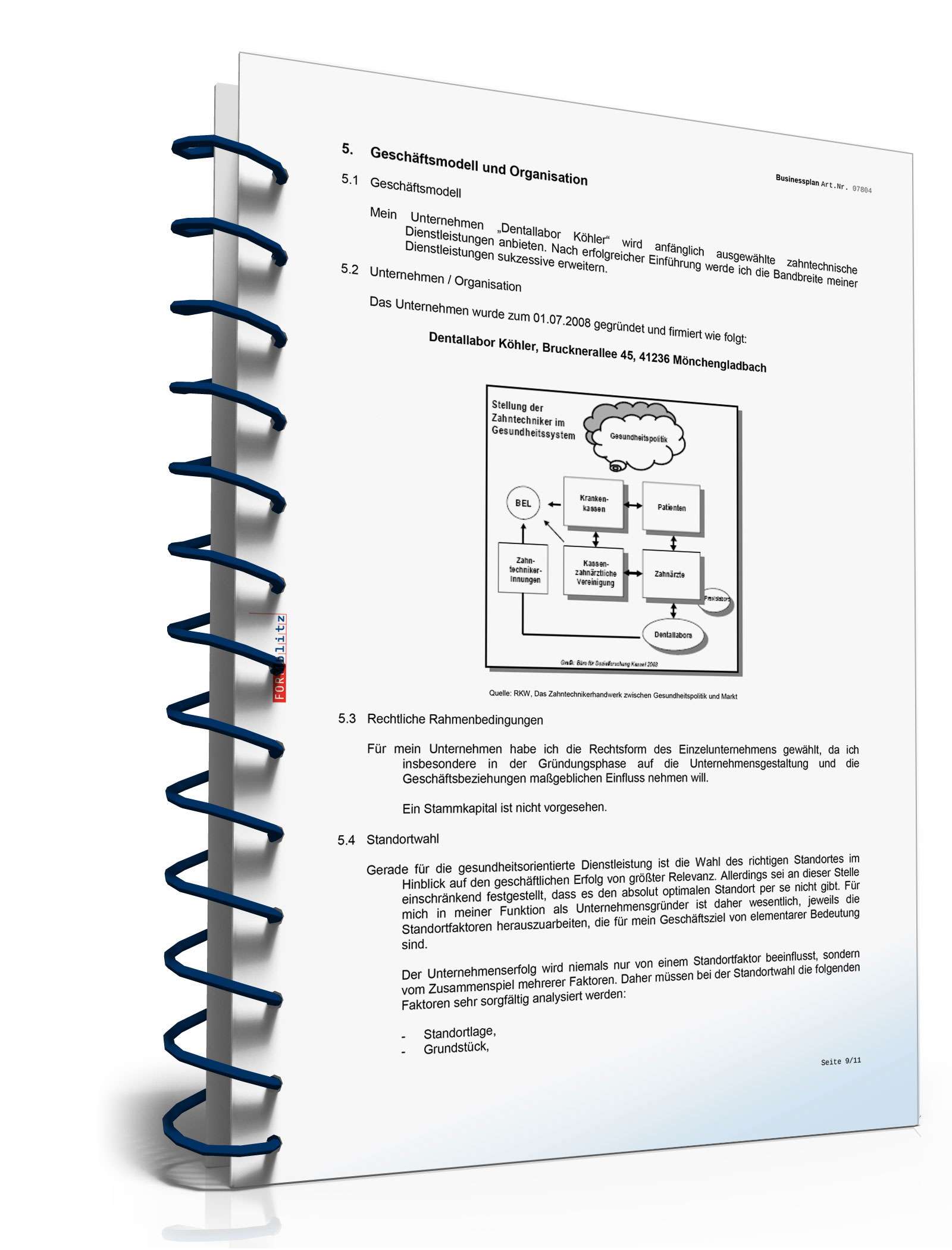 Businessplan Dentallabor Excel. Seite: 12