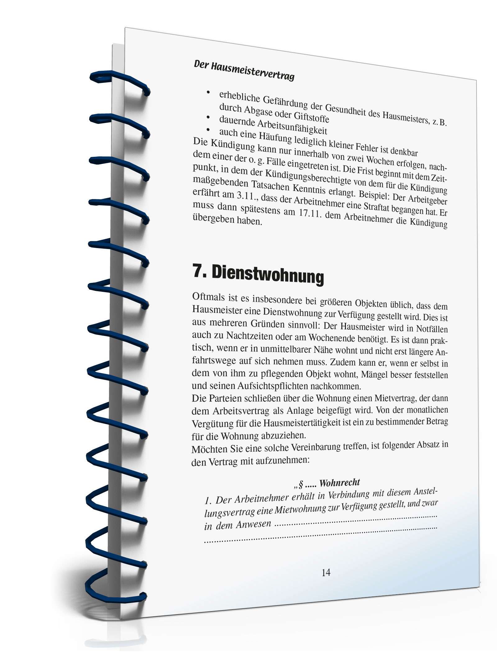 Ratgeber Hausmeistervertrag PDF. Seite: 13