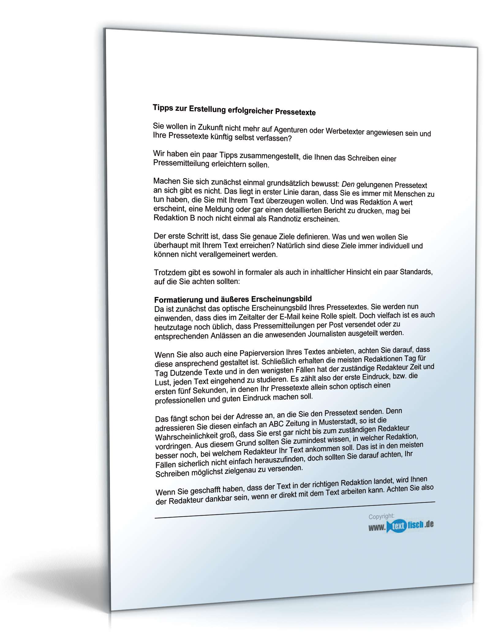 Pressemitteilung über Einstellung neuer Mitarbeiter in der Produktion PDF. Seite: 3