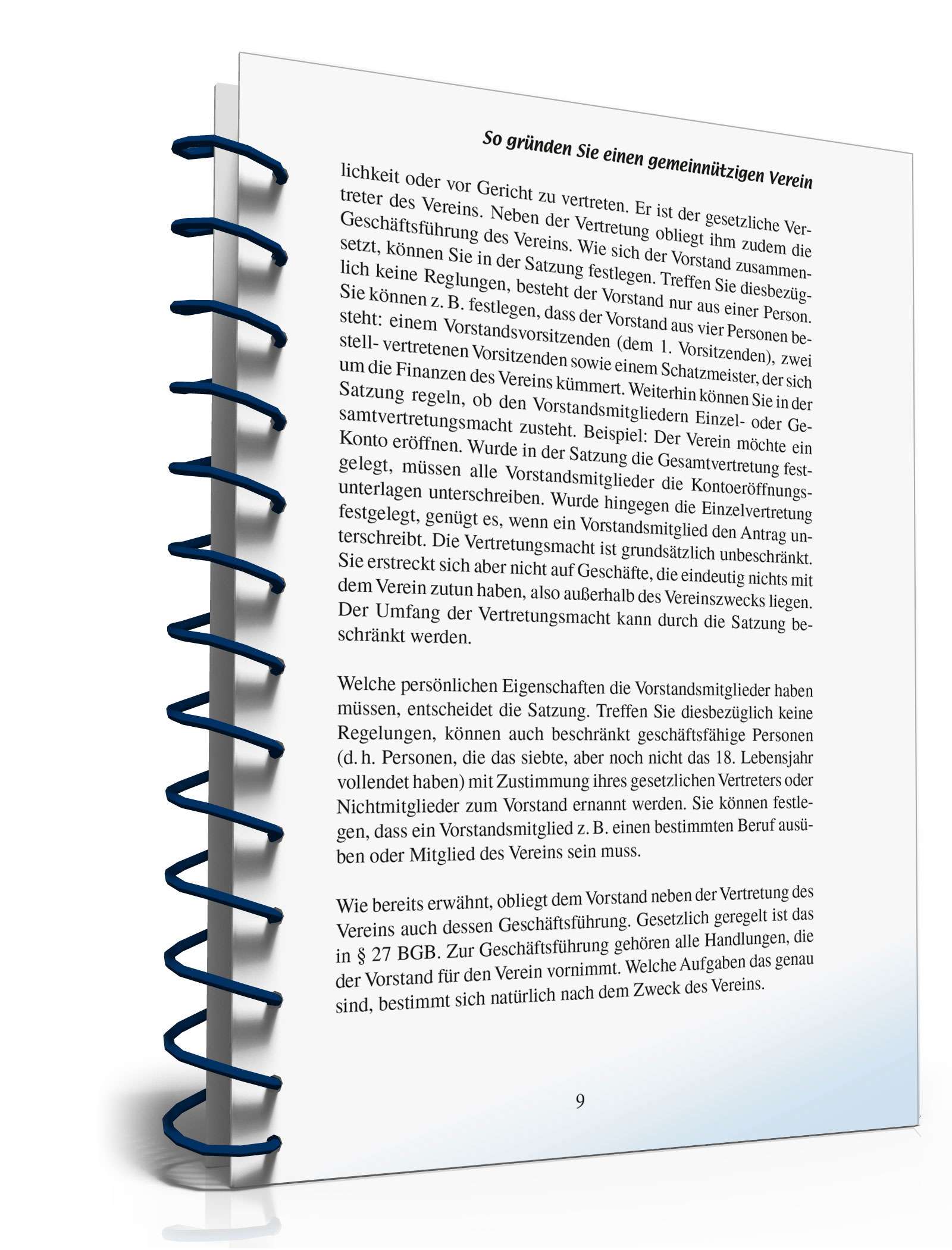 So gründen Sie einen gemeinnützigen Verein PDF. Seite: 9