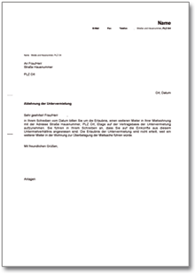 Ablehnung einer Untervermietung durch den Vermieter/Eigentümer Word