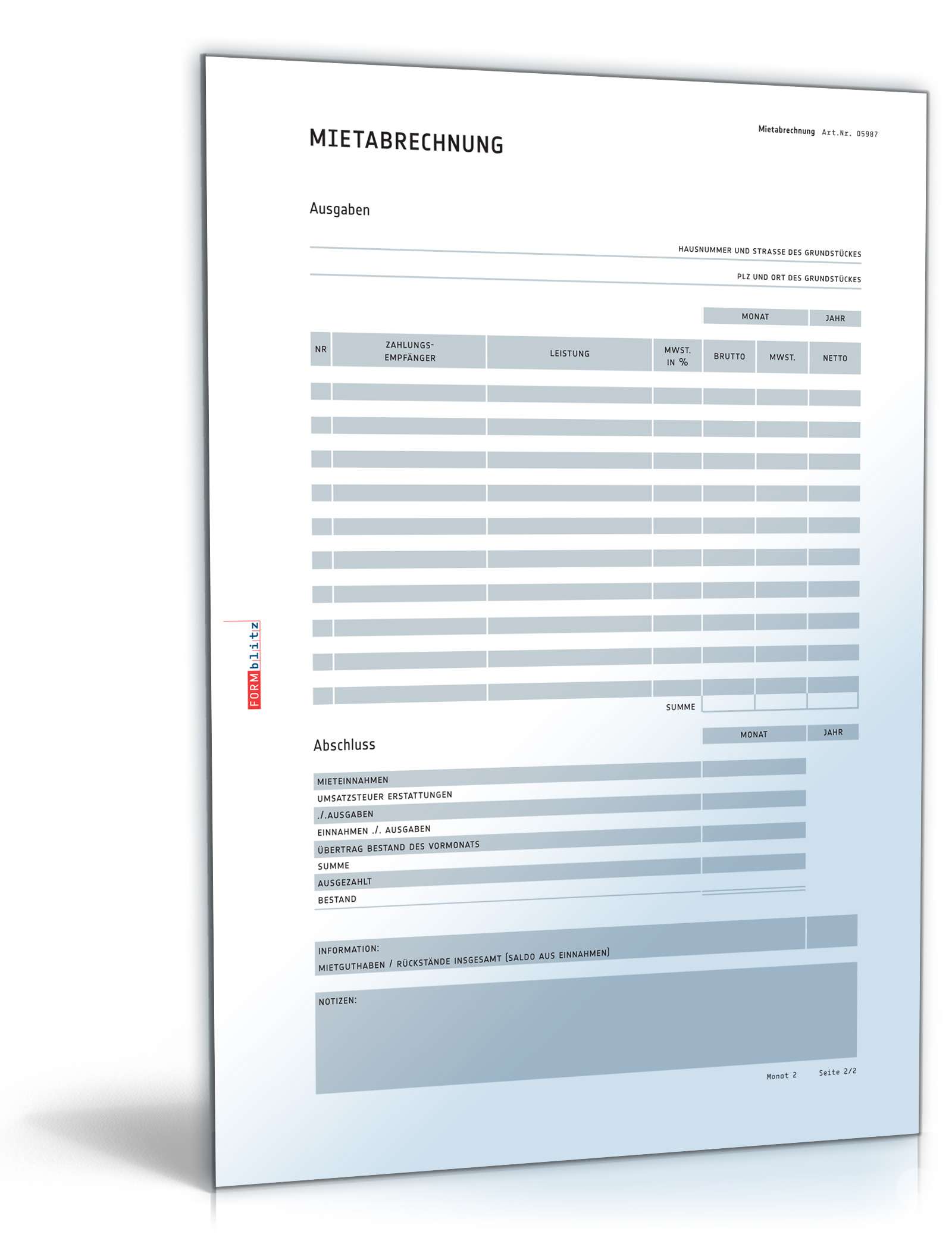 Mietabrechnung PDF. Seite: 4