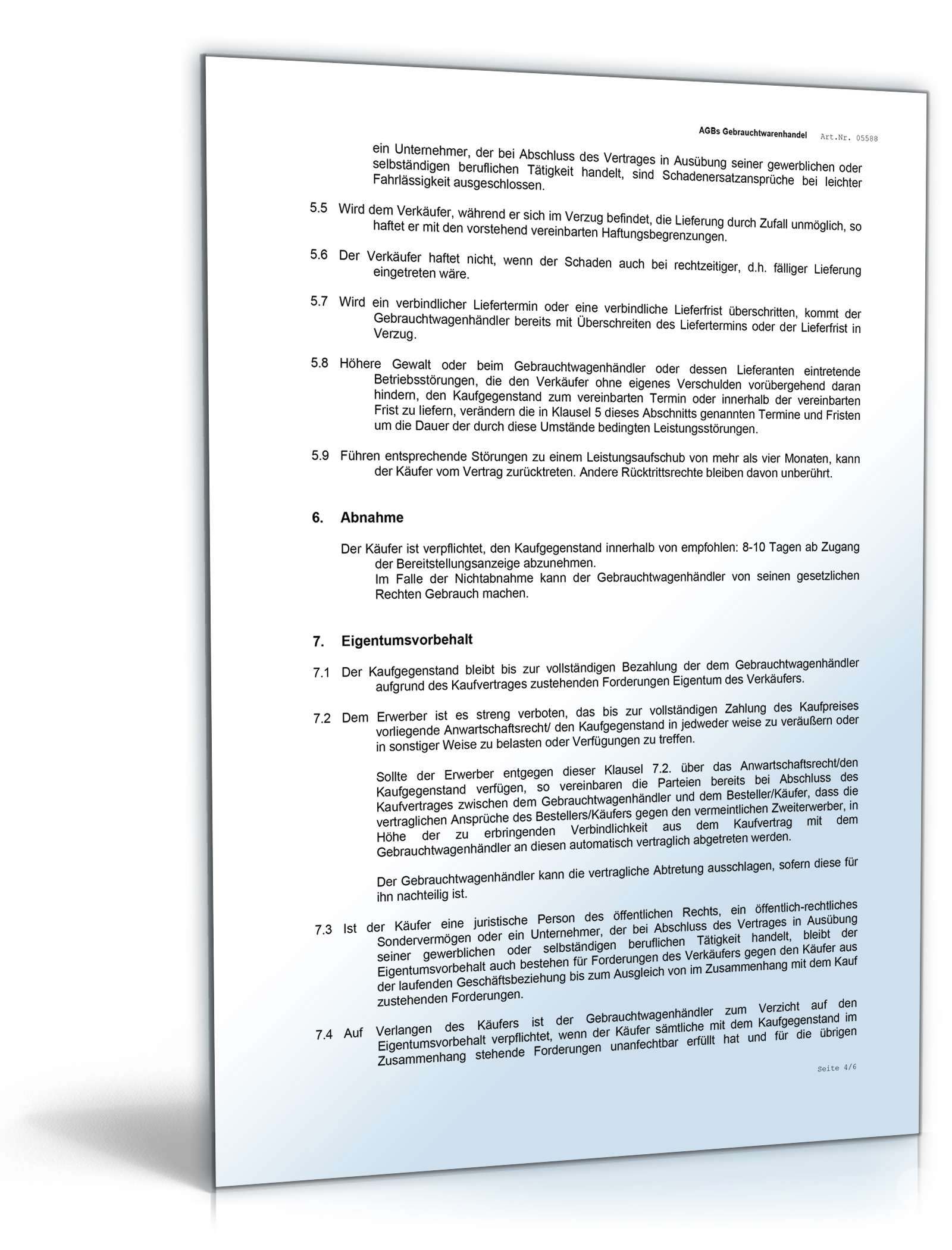 AGB Gebrauchtwagenhandel Word. Seite: 3