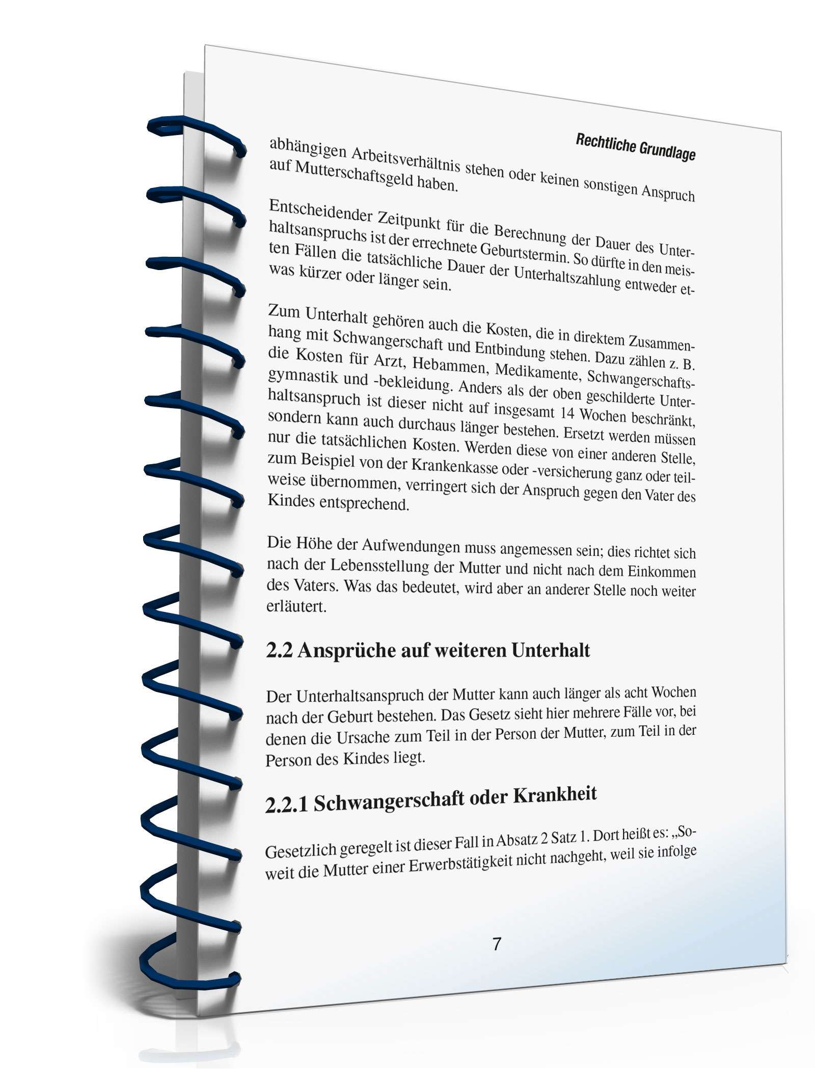 Ratgeber Unterhaltsanspruch Geburt PDF. Seite: 7