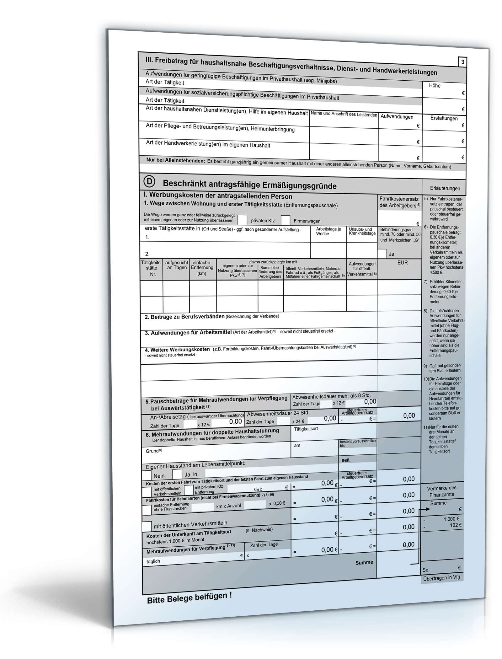 Antrag auf Lohnsteuer-Ermäßigung 2017 PDF. Seite: 3