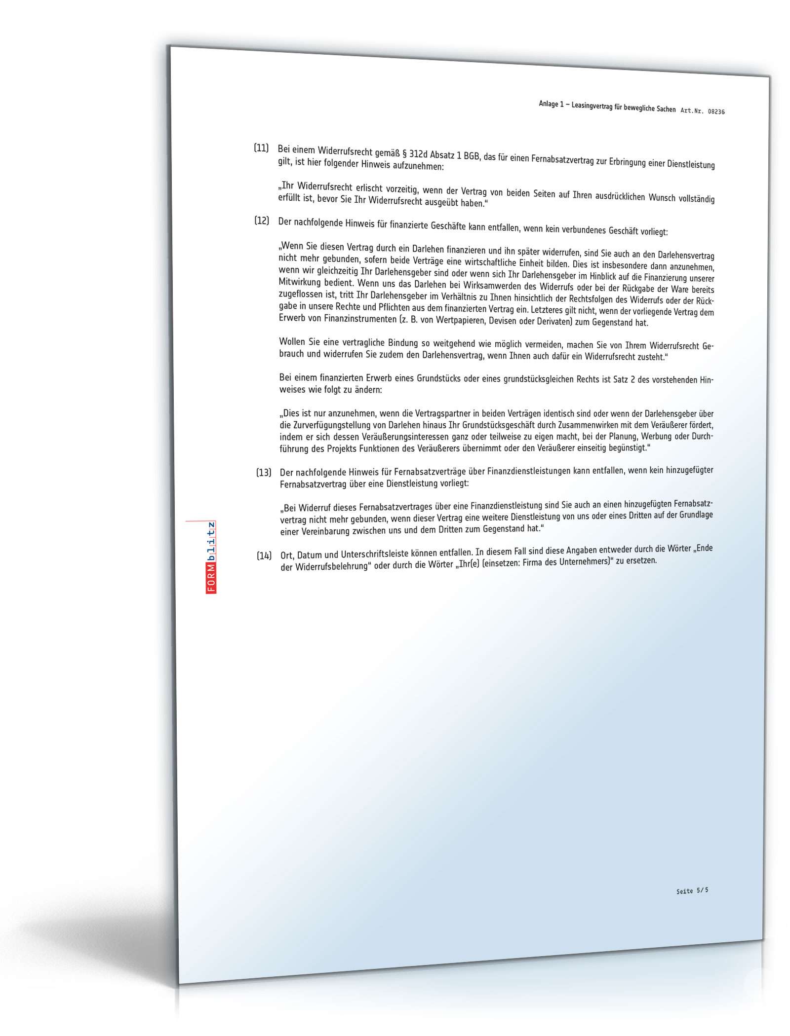 Leasingvertrag PDF. Seite: 8