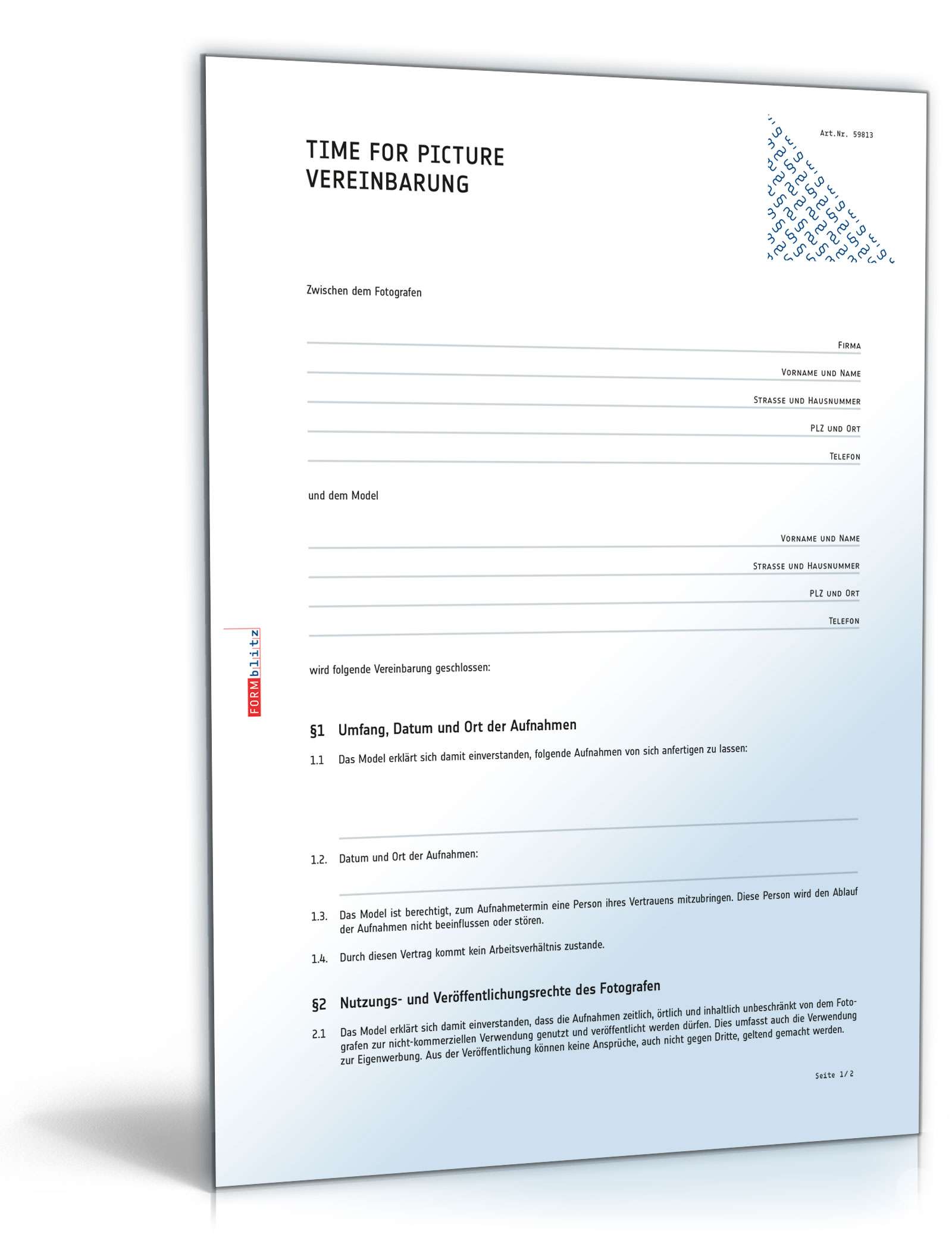 Time for Picture Vereinbarung PDF