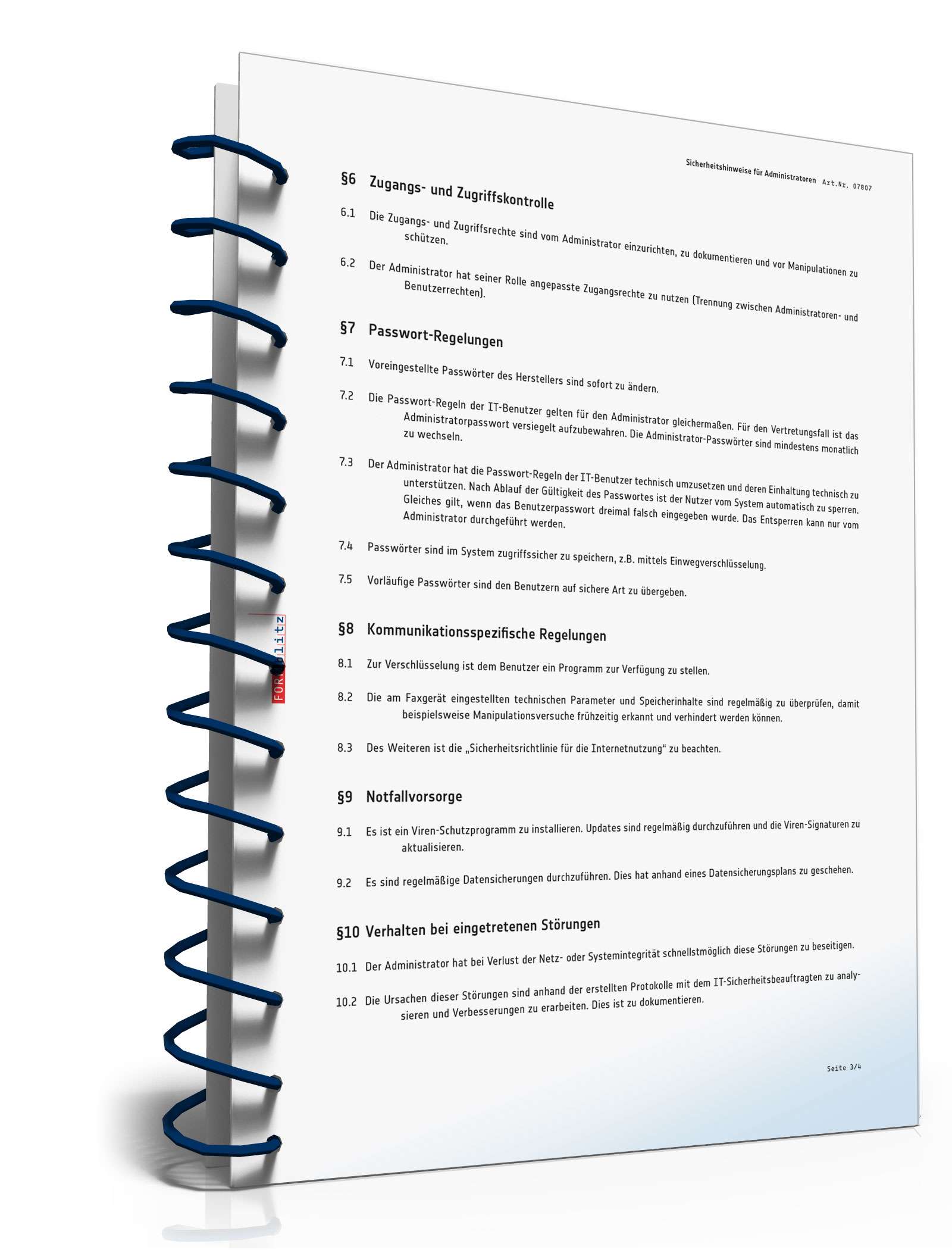 Sicherheitshinweise für Administratoren PDF. Seite: 4