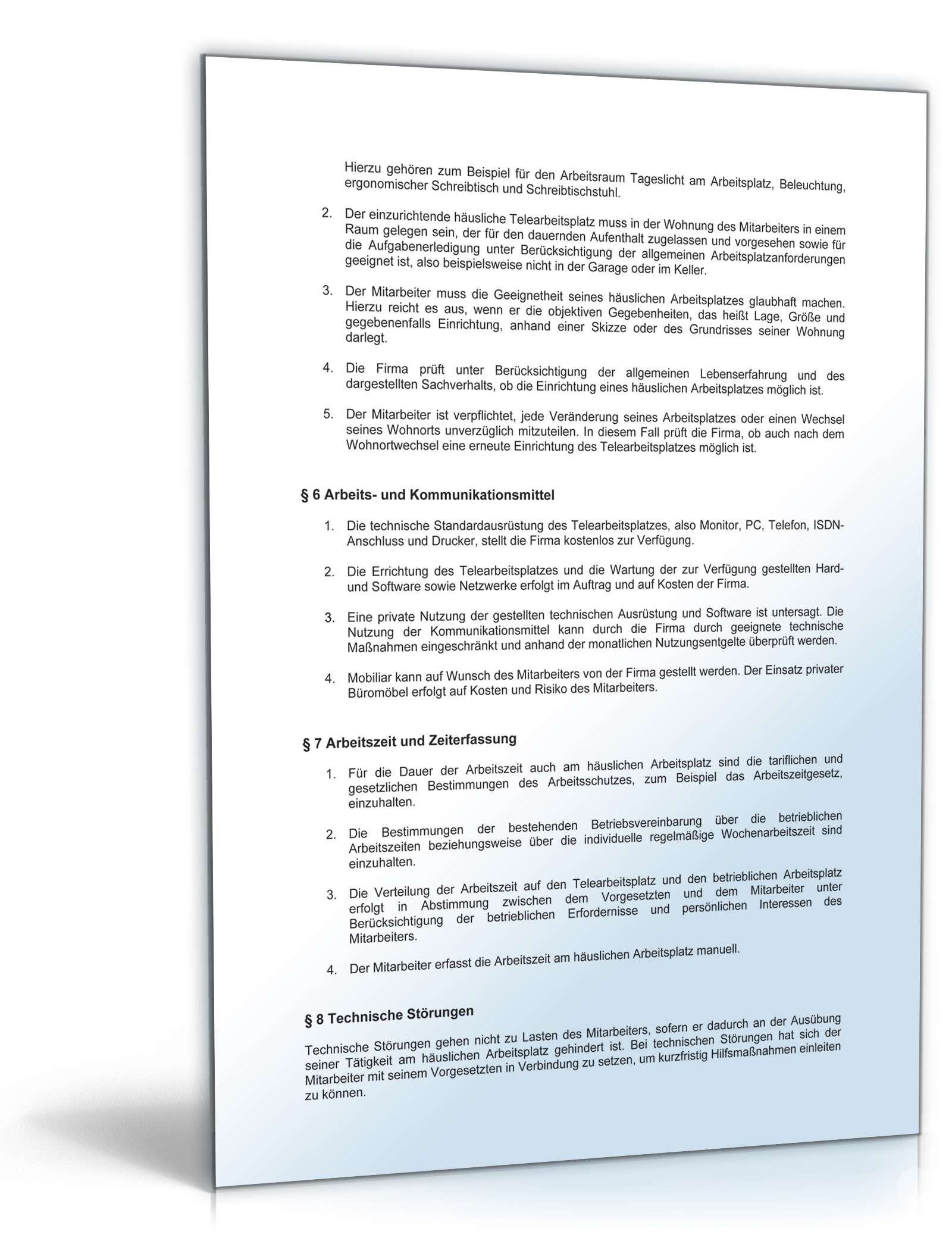 Betriebsvereinbarung alternierende Telearbeit PDF. Seite: 3