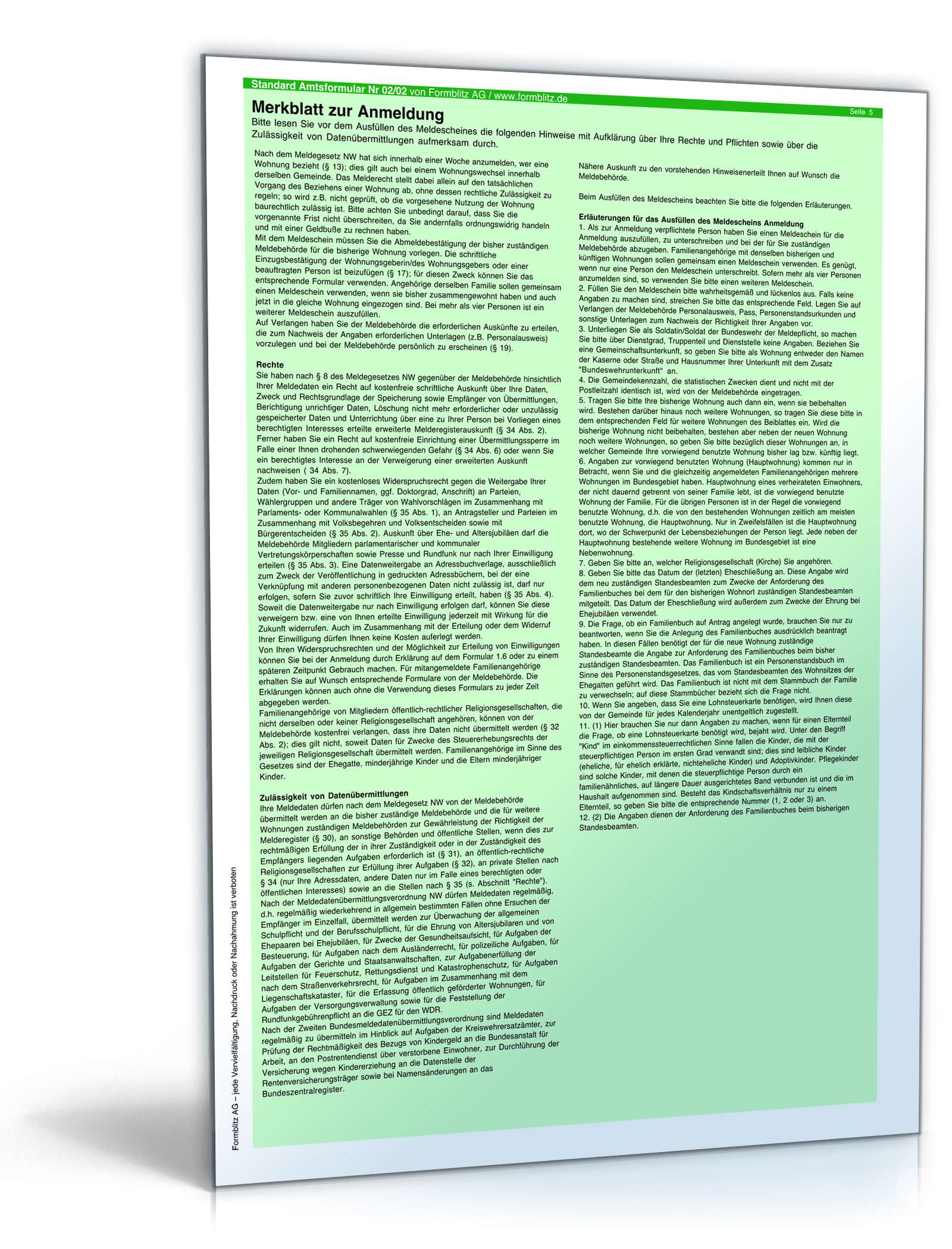 Abmeldung Meldebehörde PDF. Seite: 4