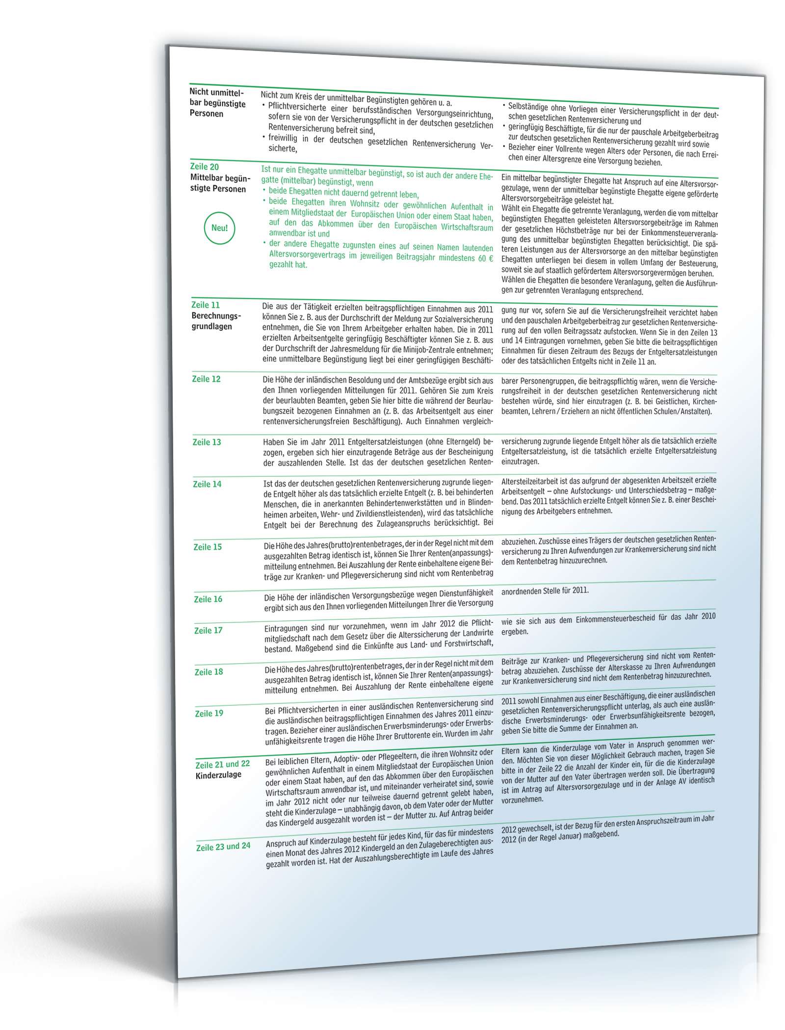 Anleitung zur Anlage AV 2012 PDF. Seite: 2