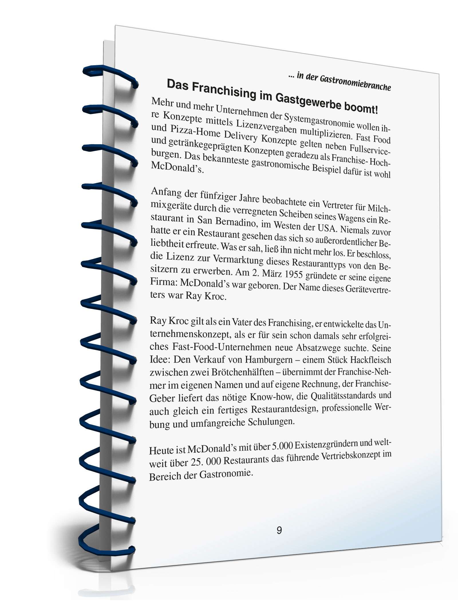 Franchising in der Gastronomie PDF. Seite: 9