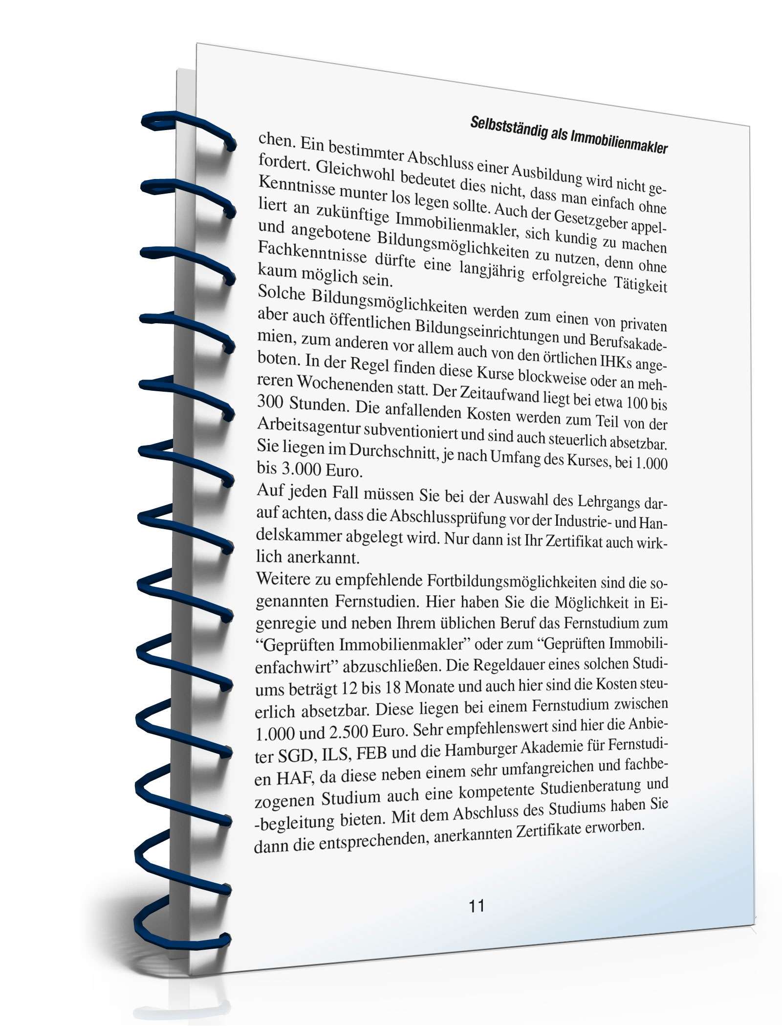 Selbstständig als Immobilienmakler PDF. Seite: 11