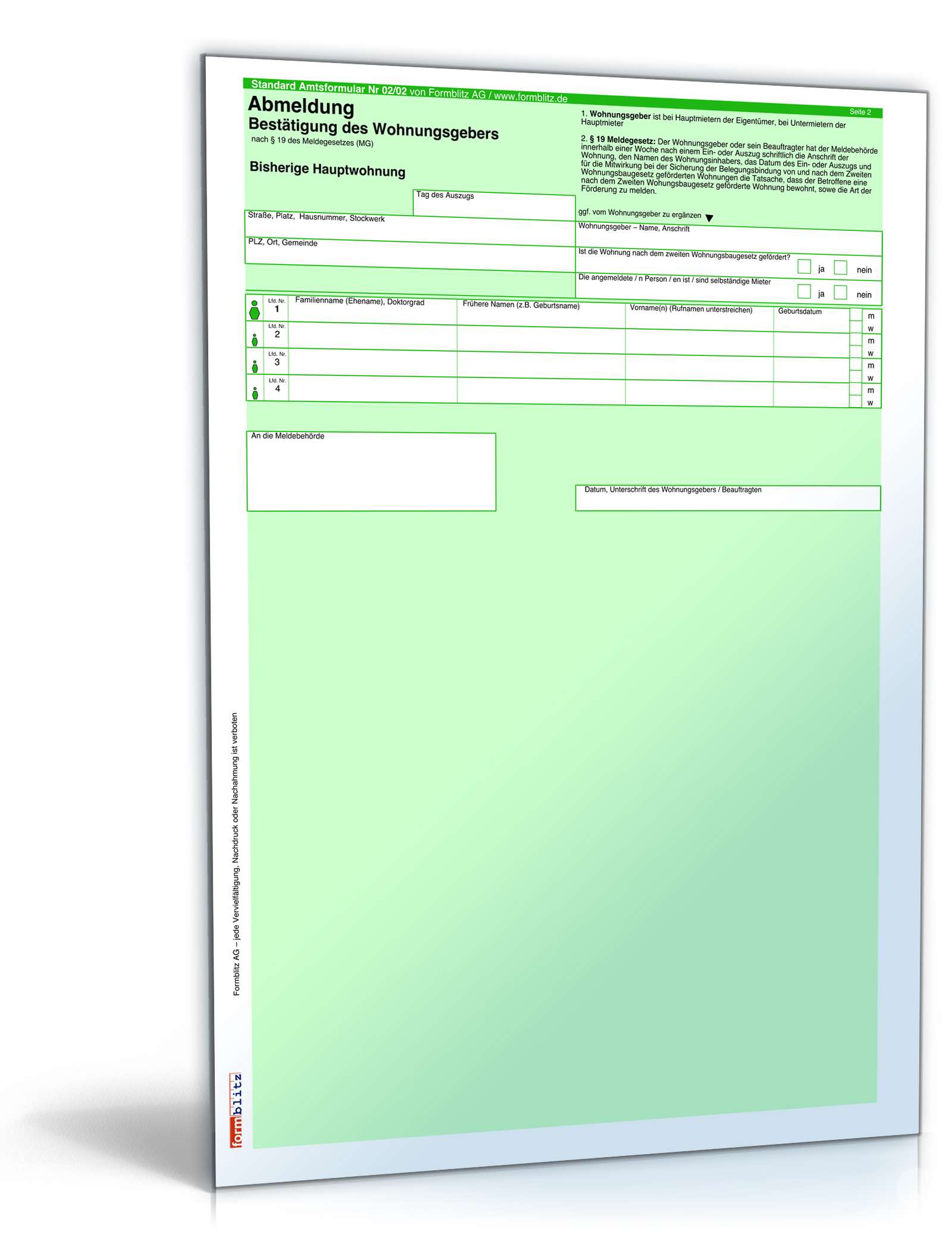 Abmeldung Meldebehörde PDF
