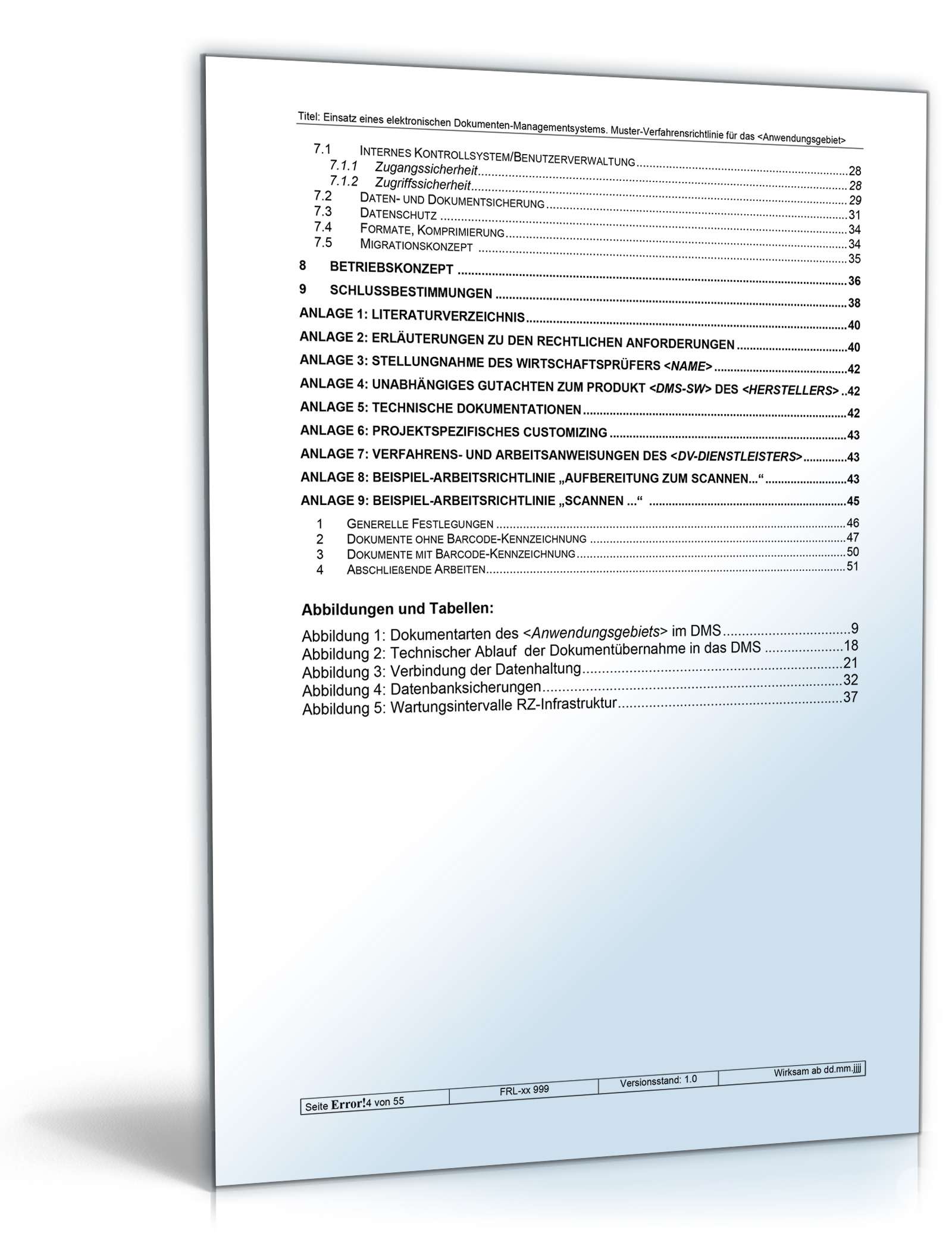 Verfahrensrichtlinie zum Einsatz eines elektronischen Dokumenten-Management-Systems
 Word. Seite: 4