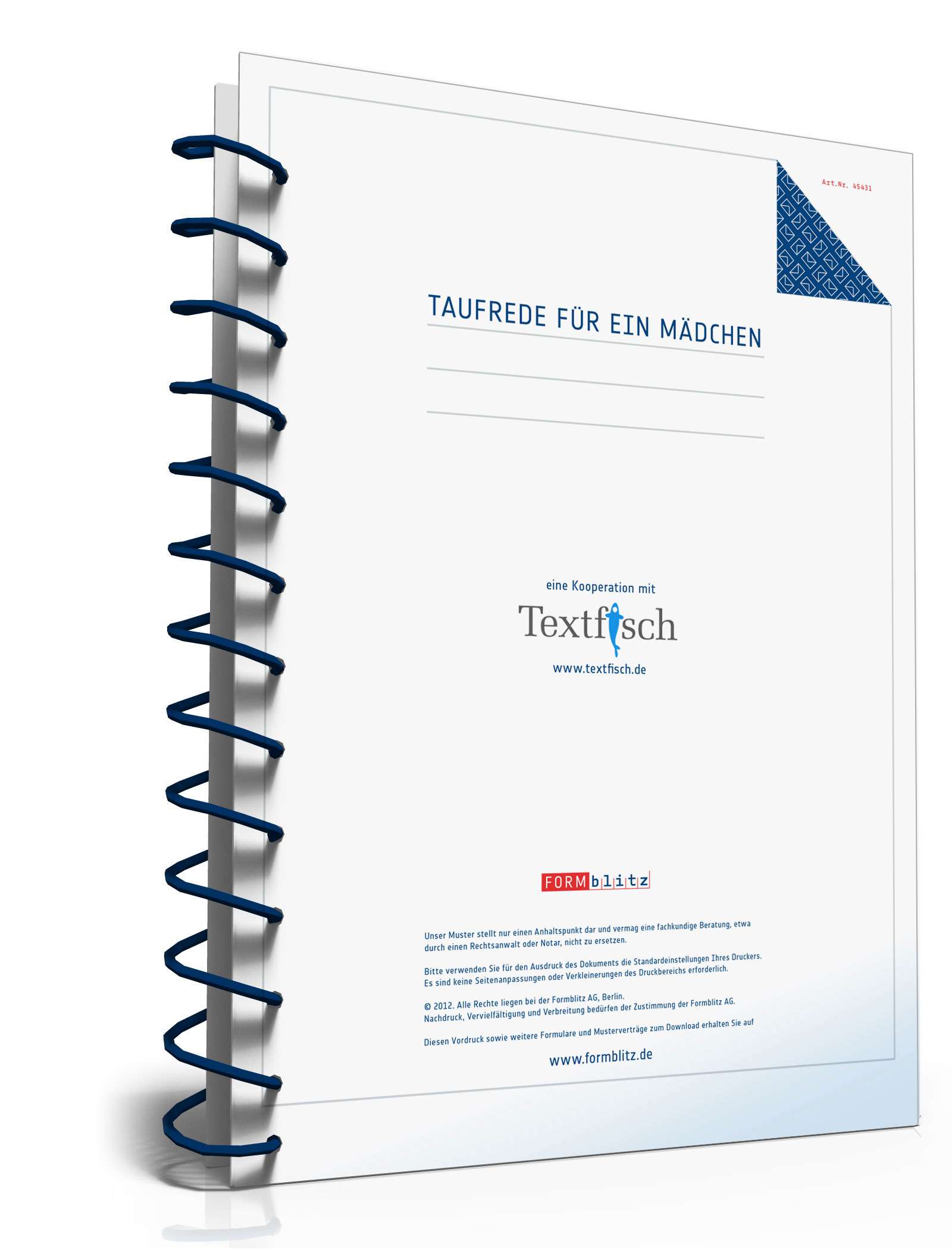 Taufrede für ein Mädchen von einem Elternteil PDF