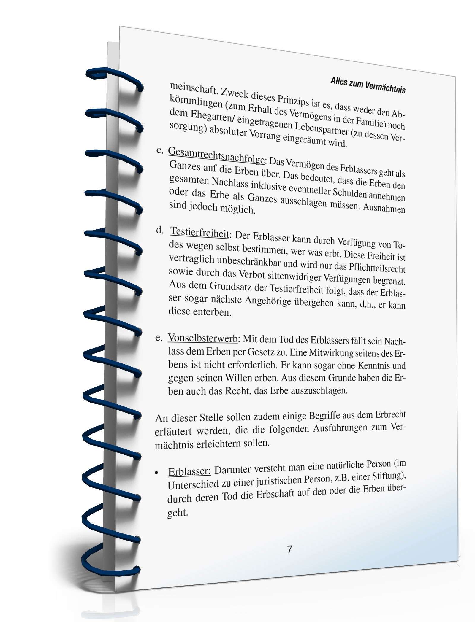 Ratgeber Vermächtnis PDF. Seite: 7