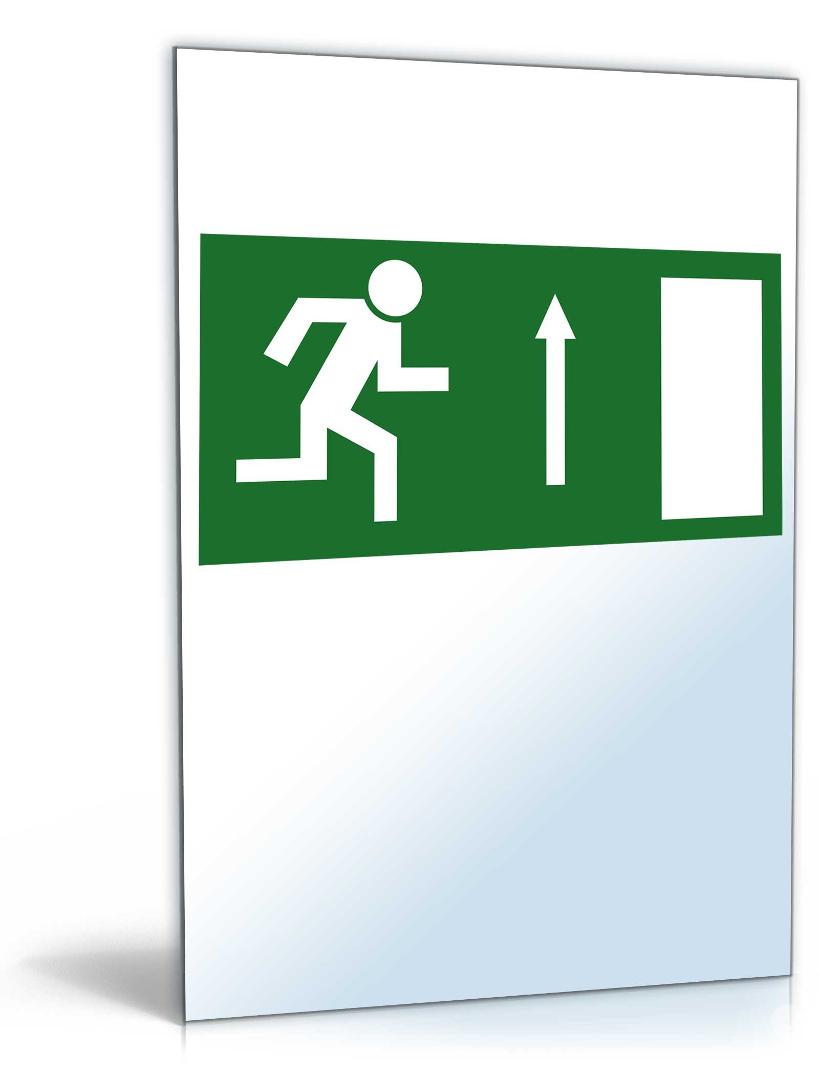 Schild "Notausgang nach oben" PDF