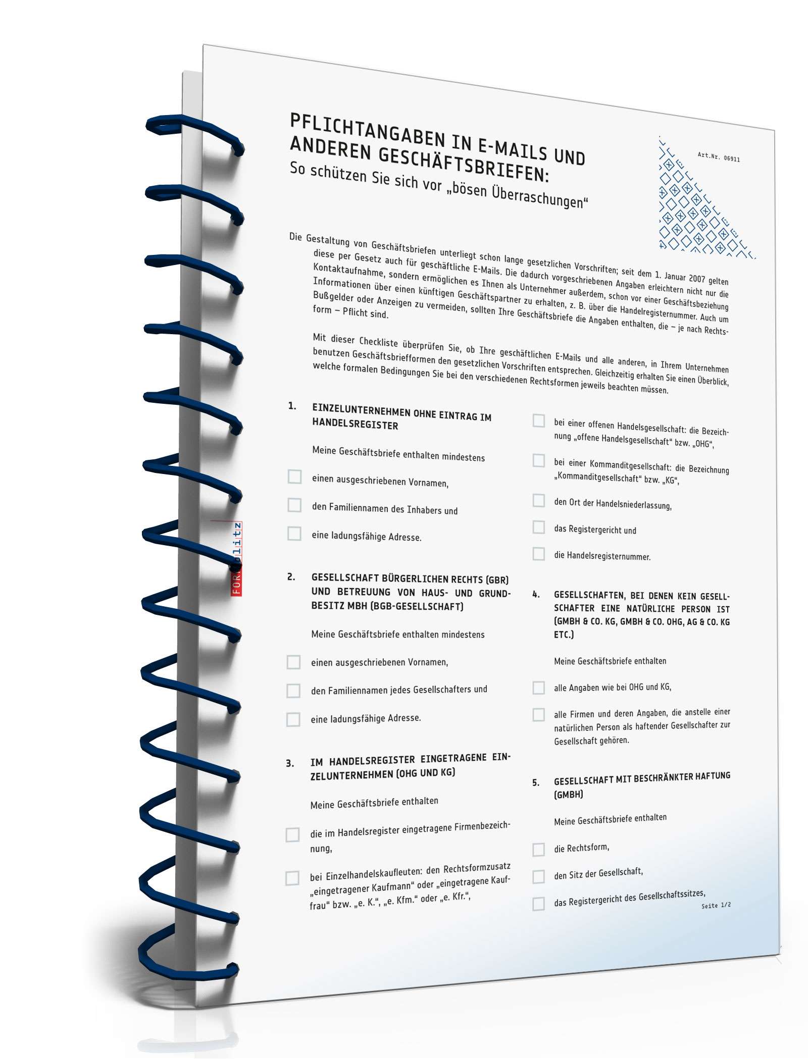 Checkliste Geschäftsbrief PDF