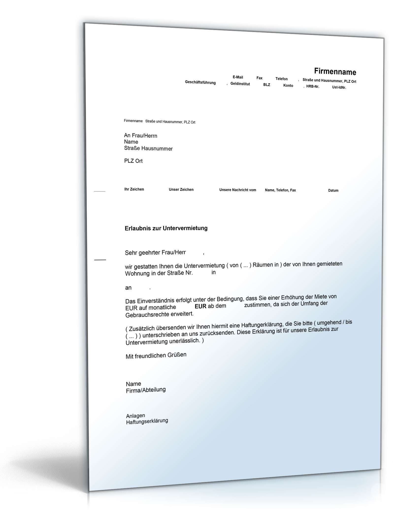 Erfolgreich untervermieten Excel. Seite: 14