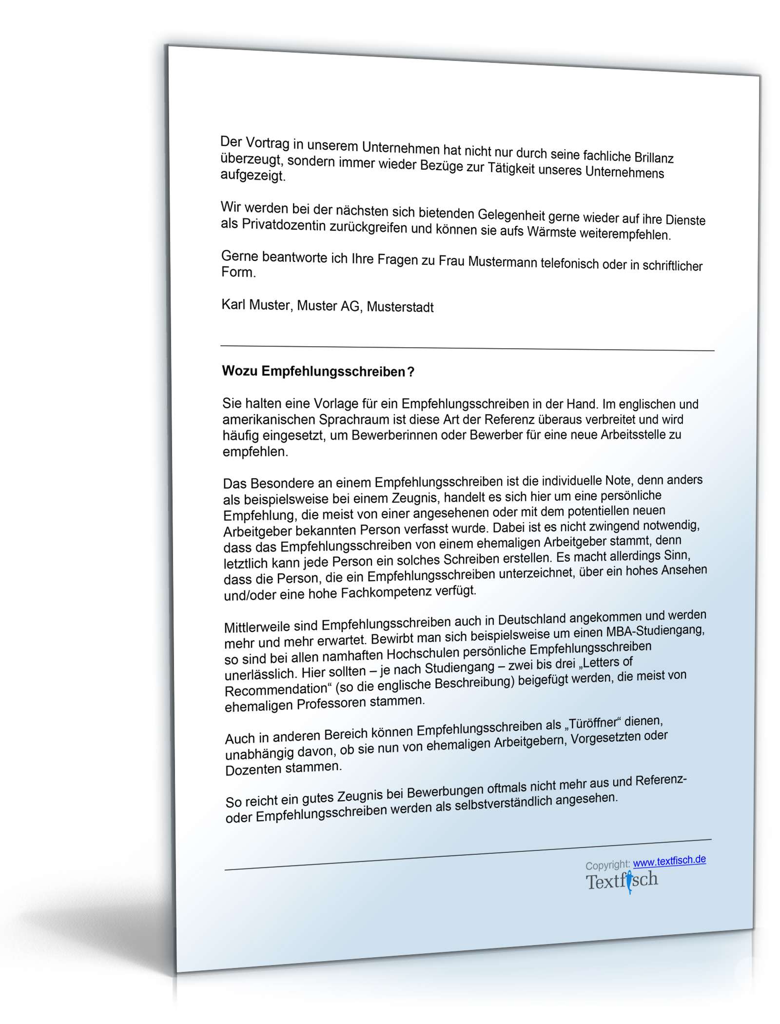 Referenzschreiben Privatdozent Word. Seite: 2